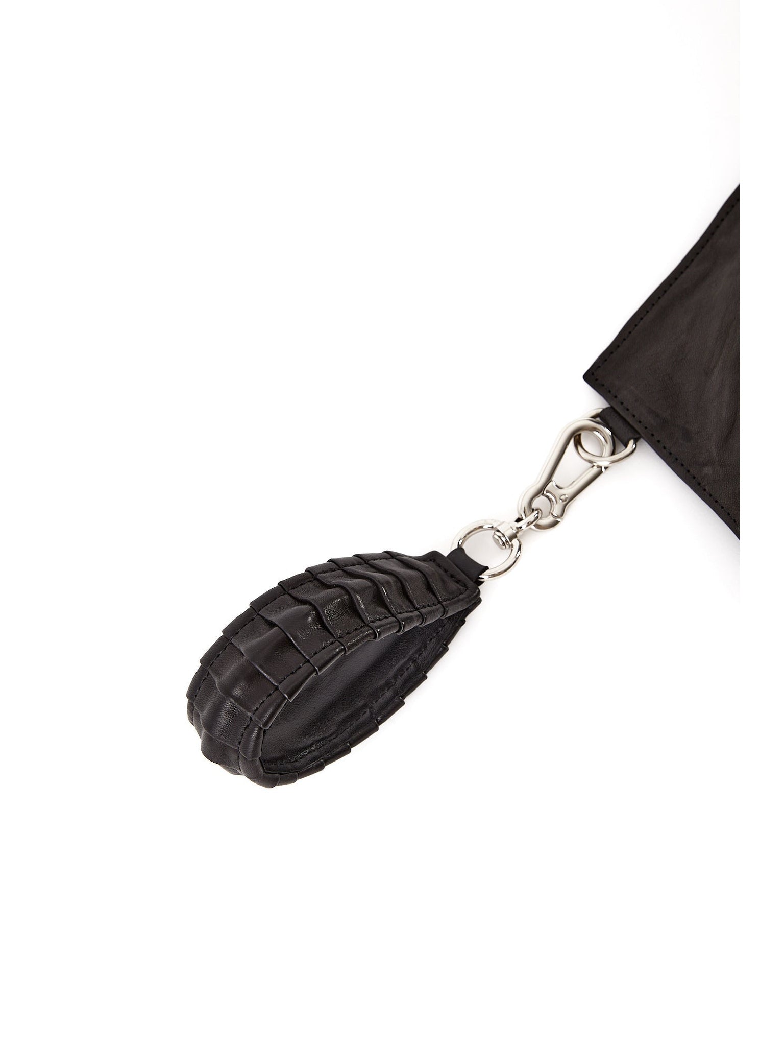 NOAM Oyster Clutch, wrist strap hardware detail close-up