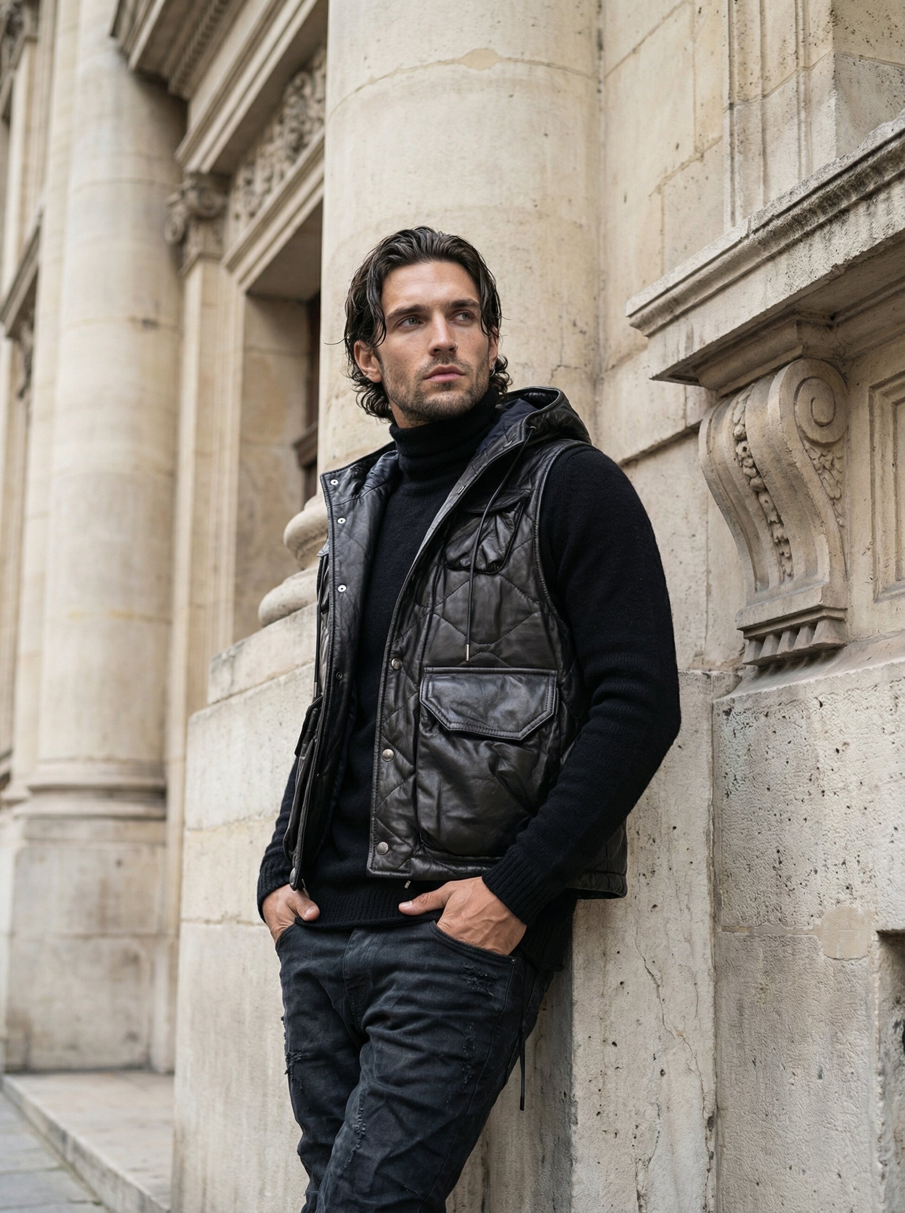 GIORGIO BRATO - VEST - Editorial - Leaning Pose