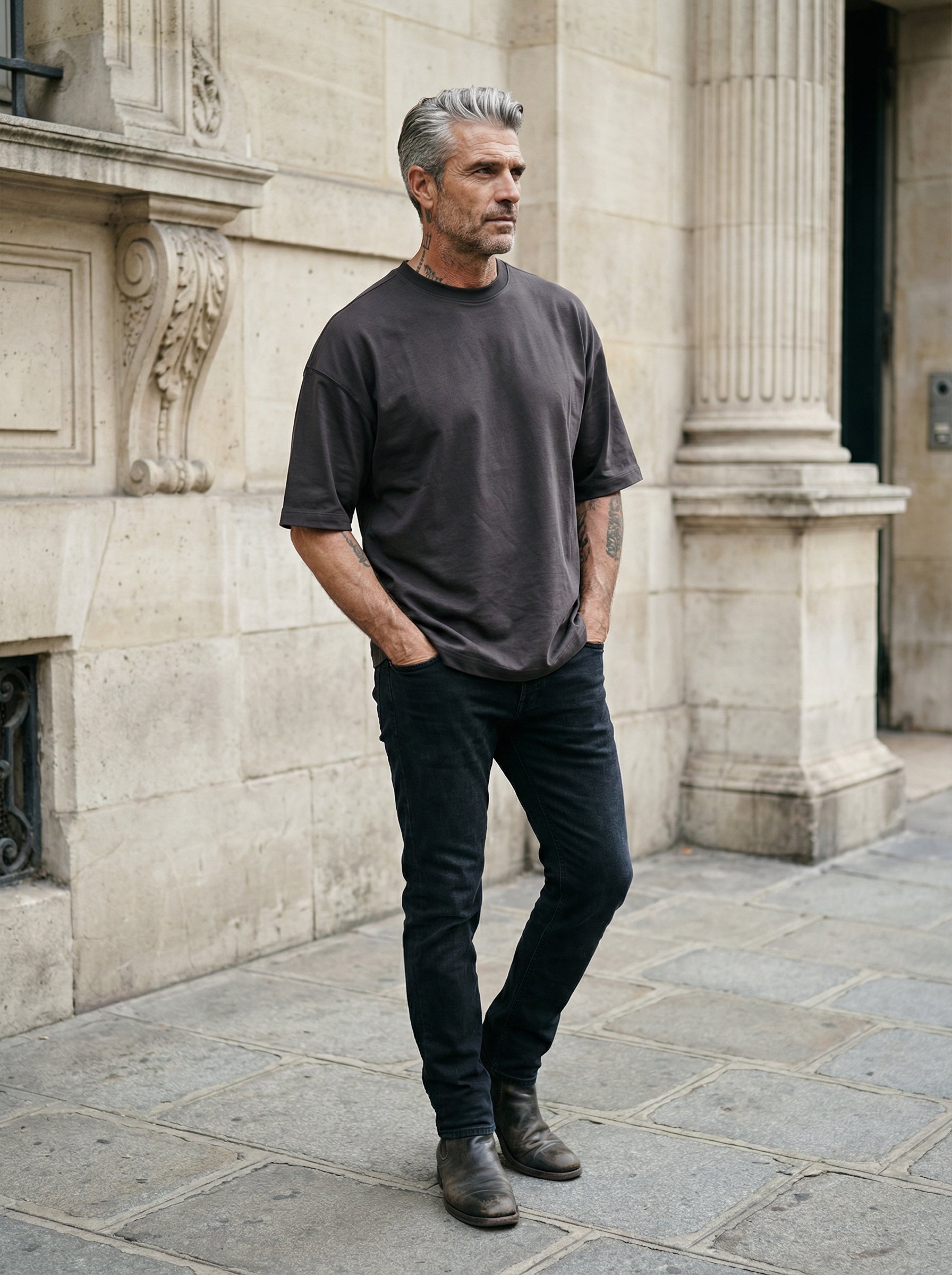 THOM KROM - Oversized T-shirt - Full Body - Standing Pose