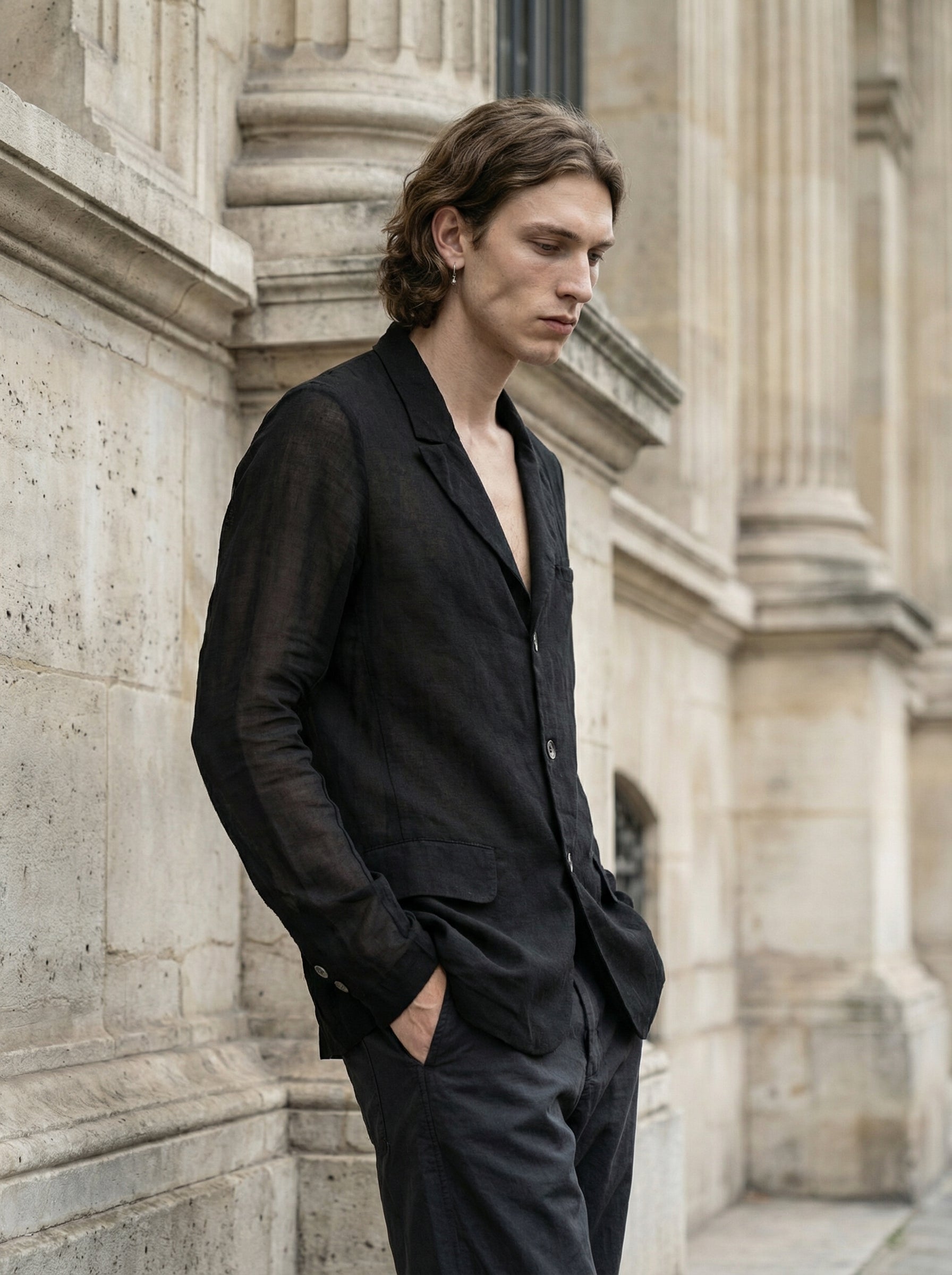 AITO - Lightweight Tailored Blazer - Full Body - Standing Pose