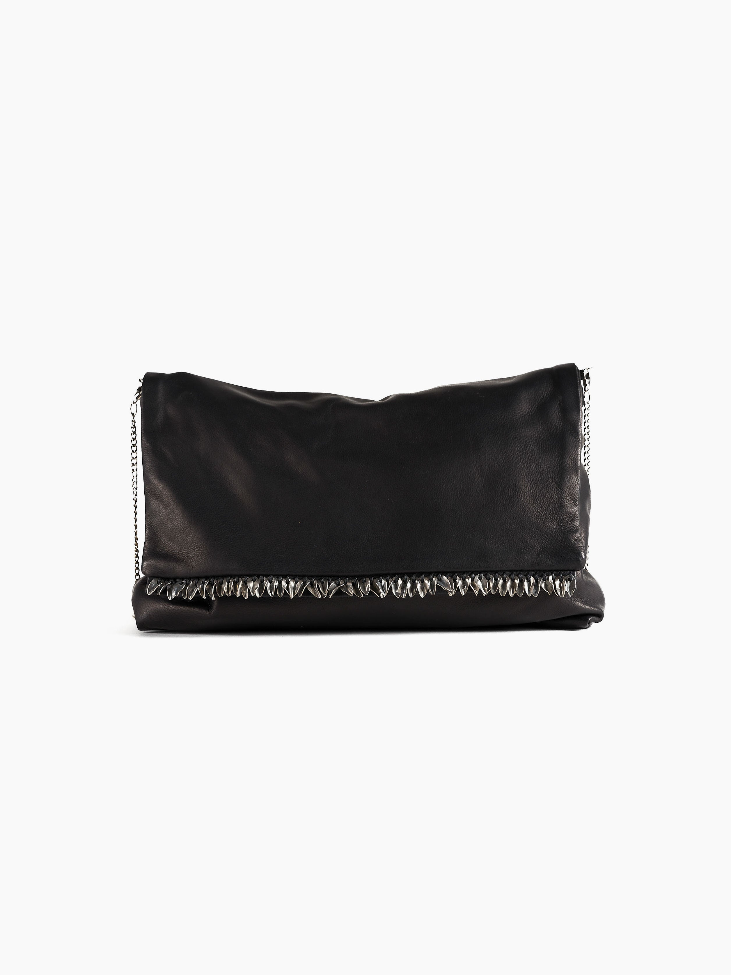 Crossbody Bag with Silver Leaf Detail