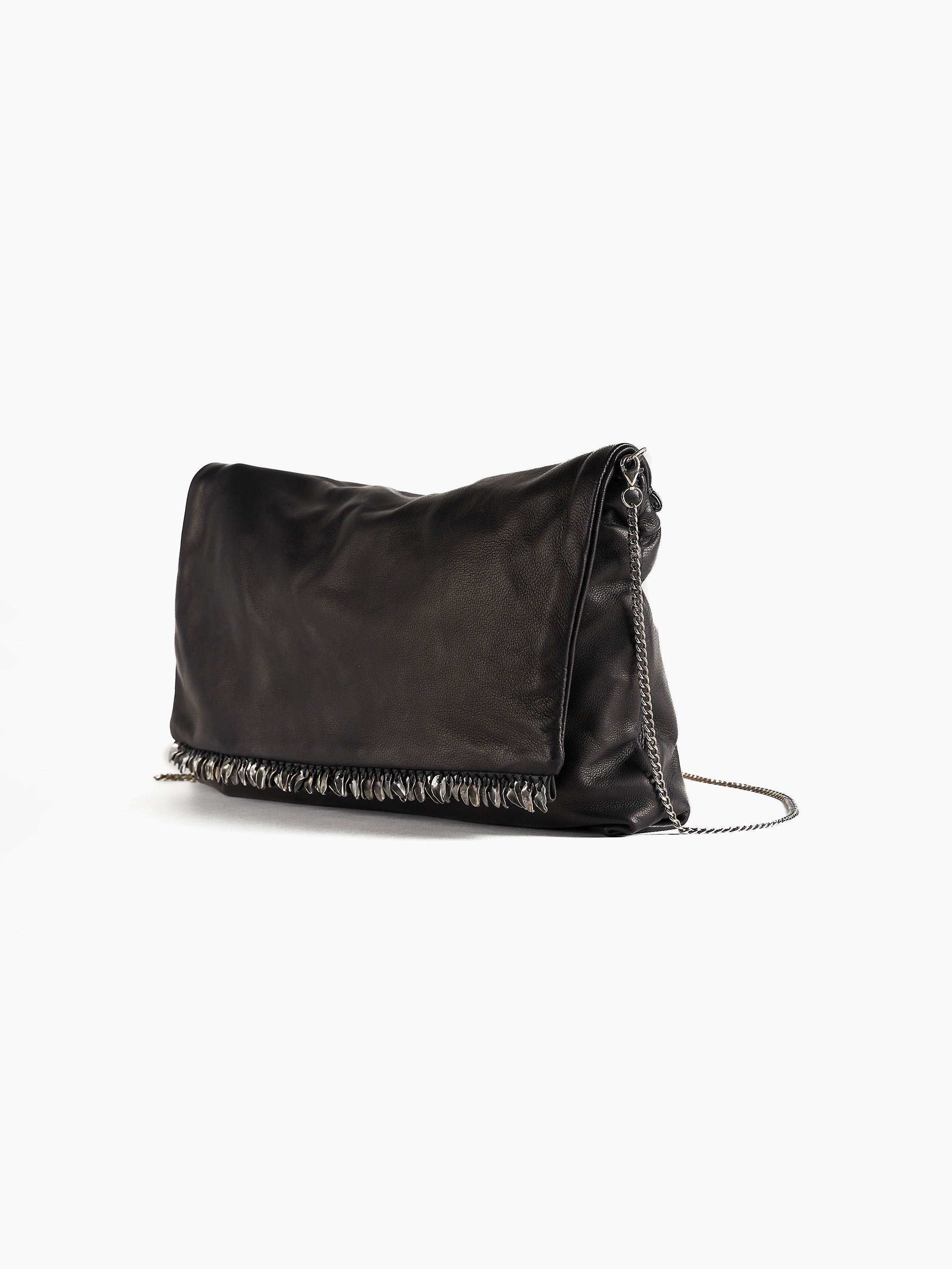 Crossbody Bag with Silver Leaf Detail