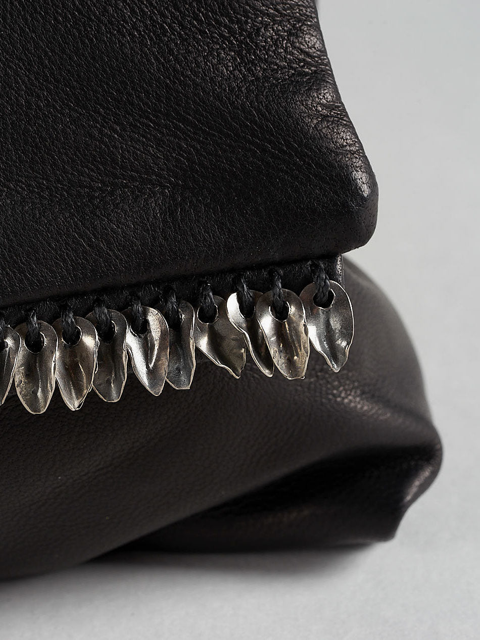 Crossbody Bag with Silver Leaf Detail