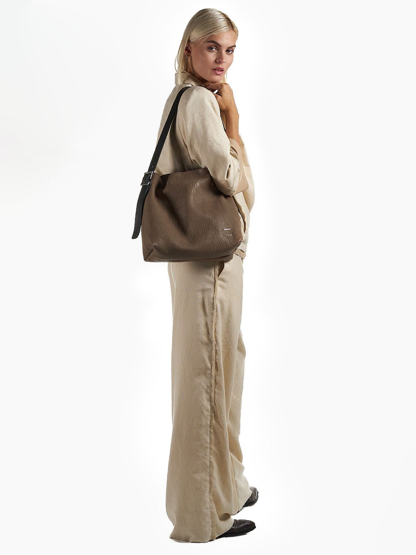 Shoulder Bag with Silver Buckle