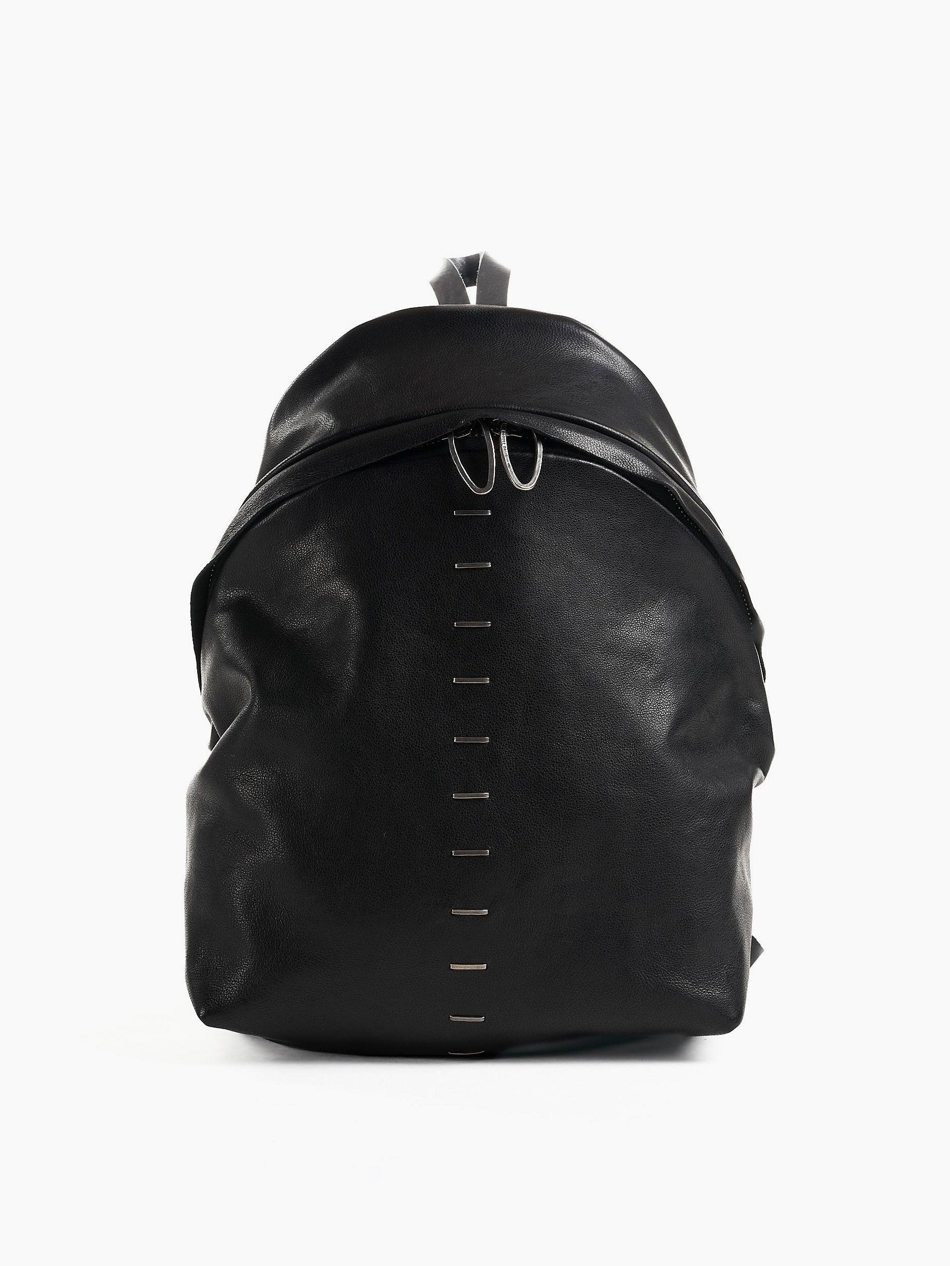 Mini Backpack with Silver Detailing