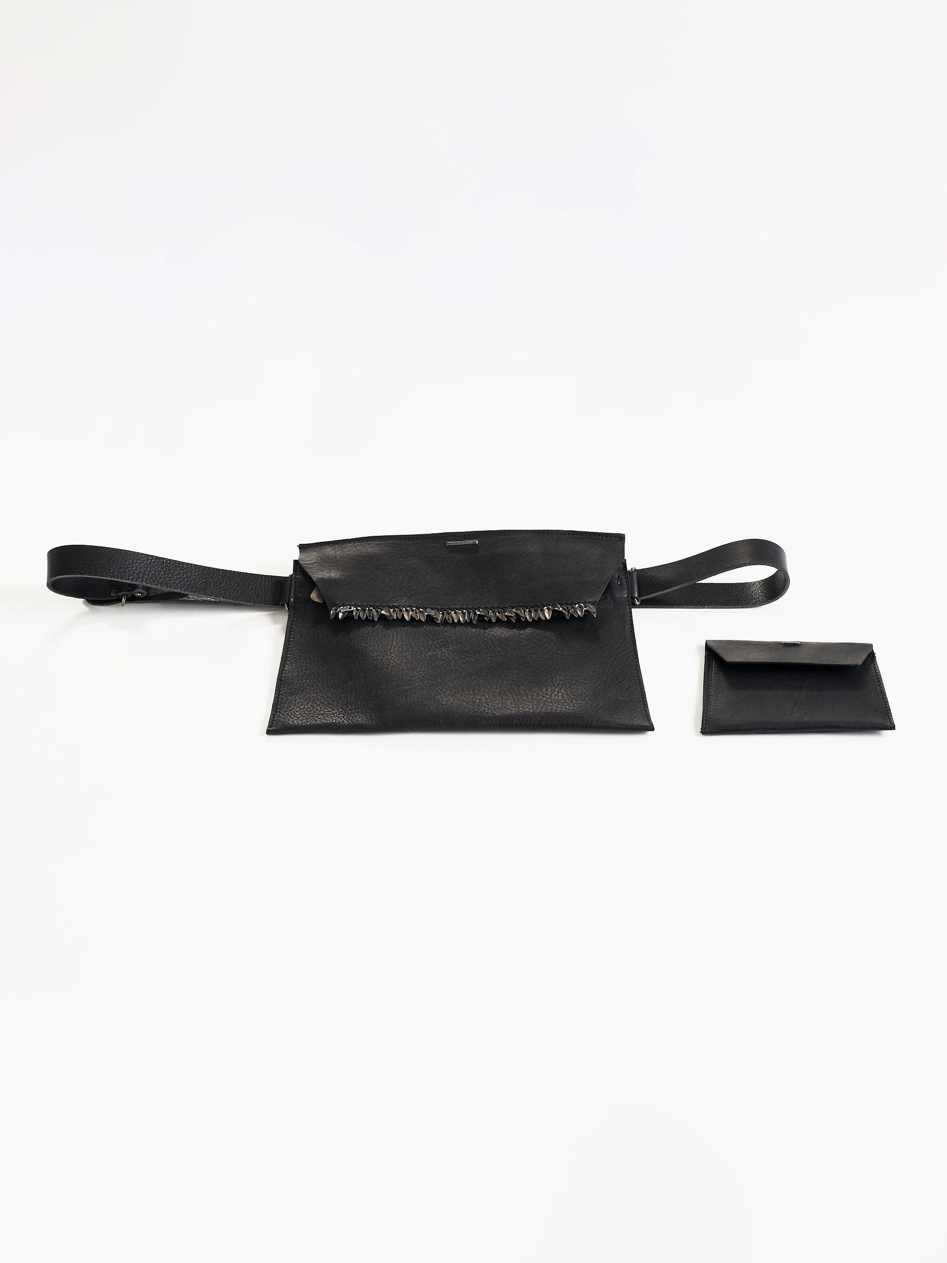 Belt Bag with Silver Leaves