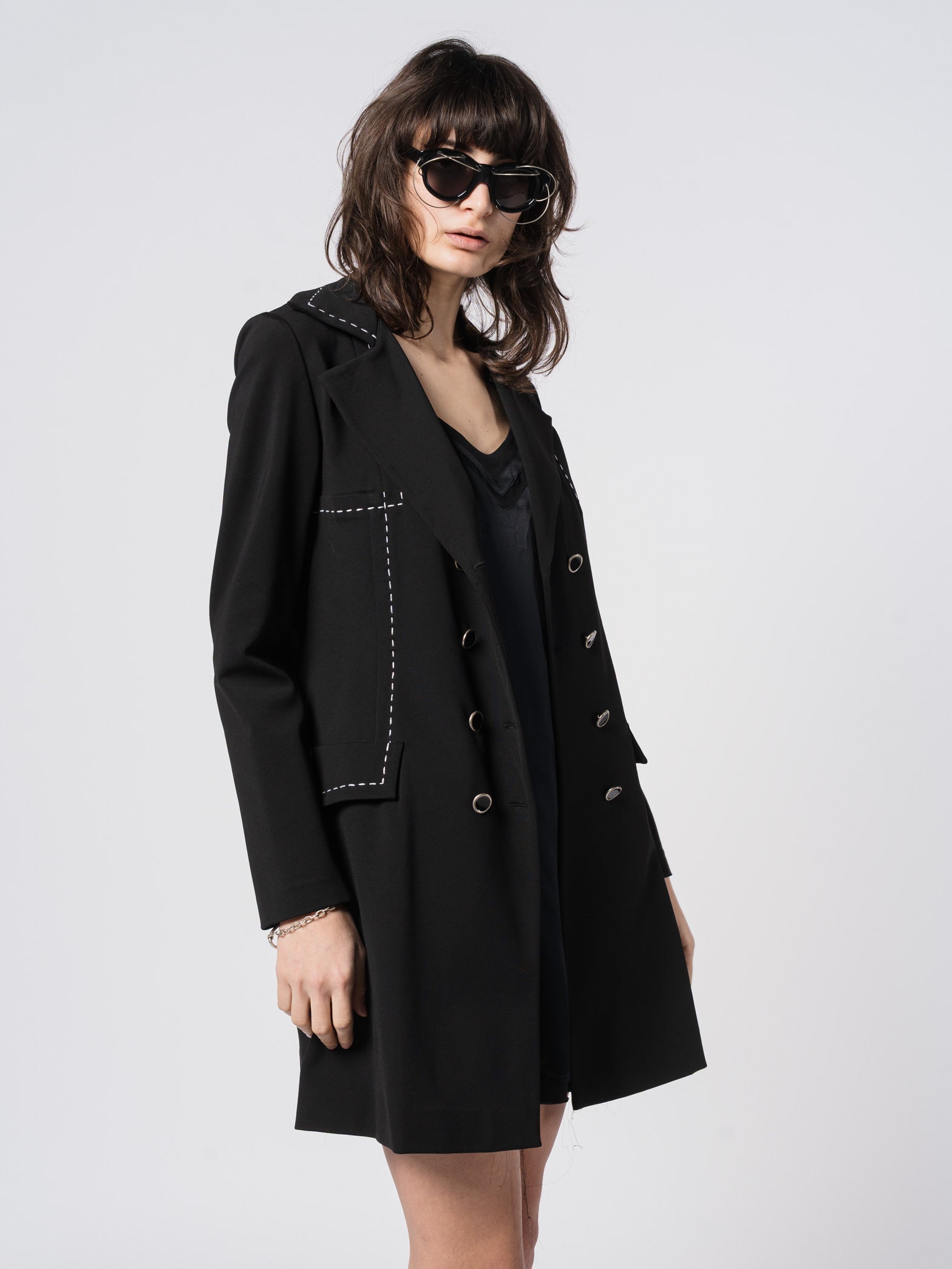 Structured Knee-Length Coat