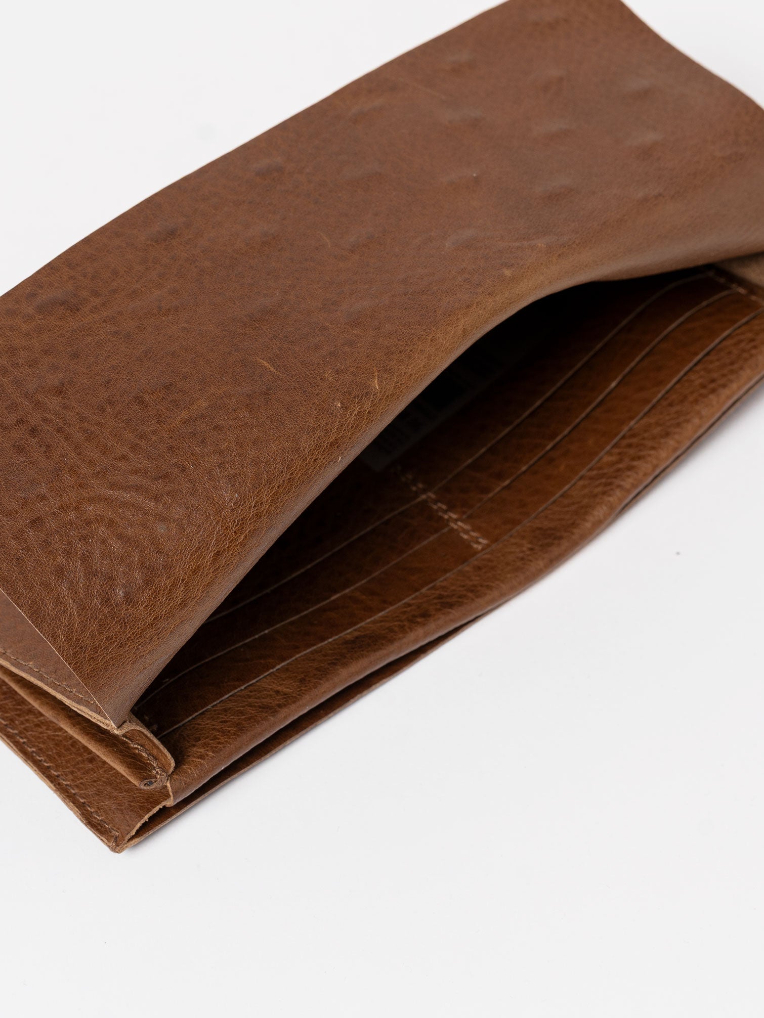Leather Wallet with Silver Staples