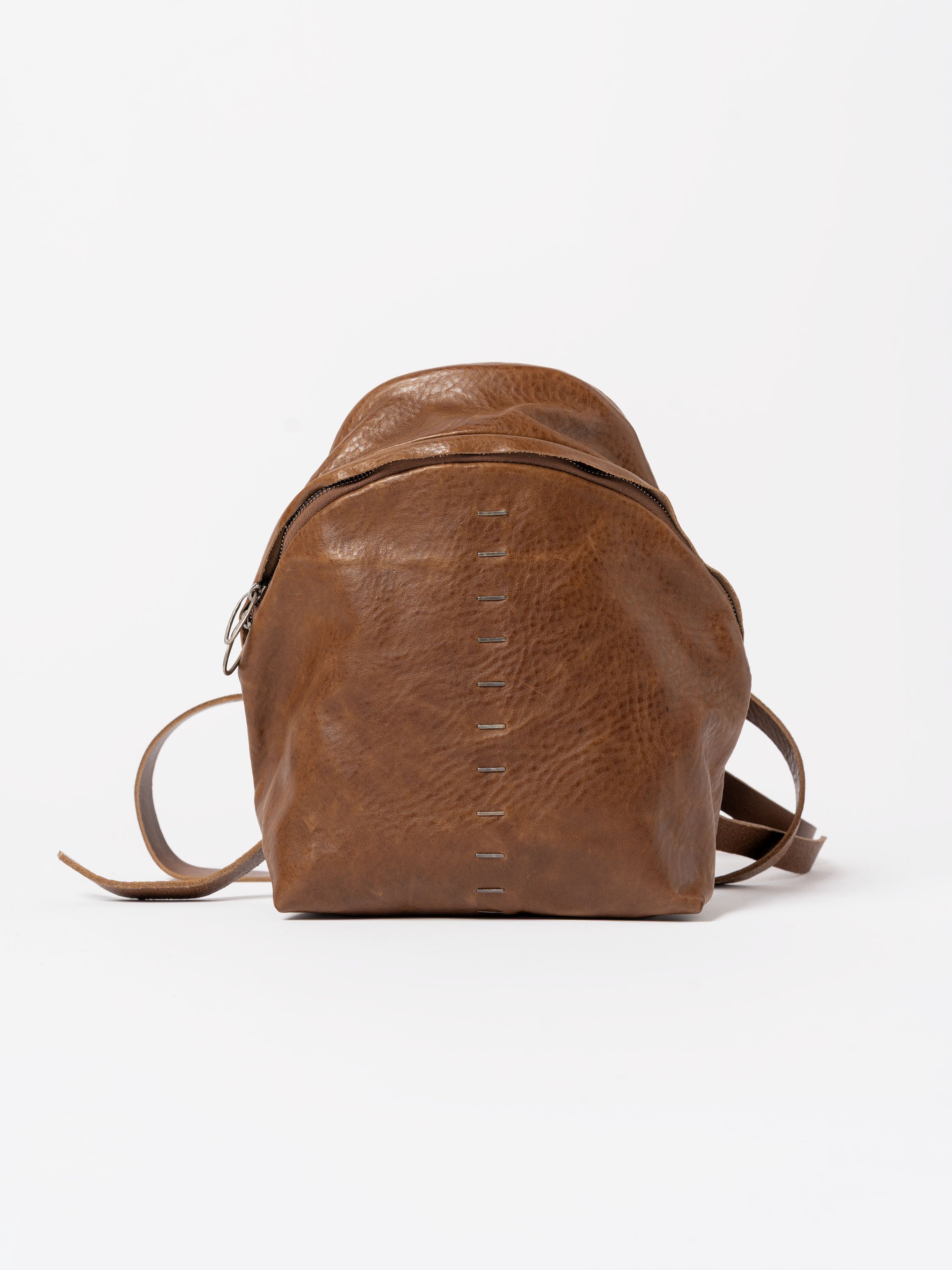 Mini Backpack with Silver Detailing