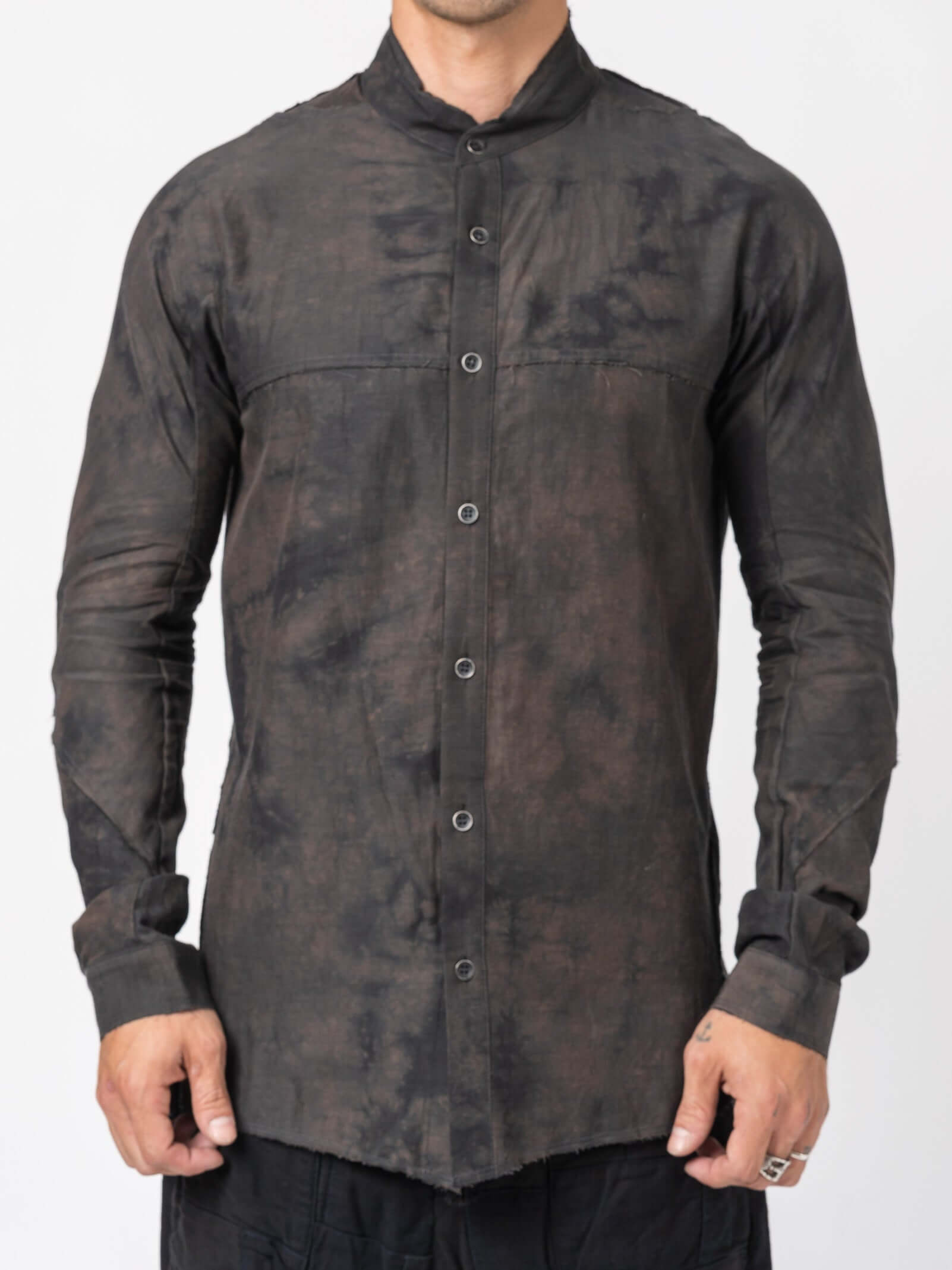 D.HYGEN Crack Random Stripe Jacquard Shirt