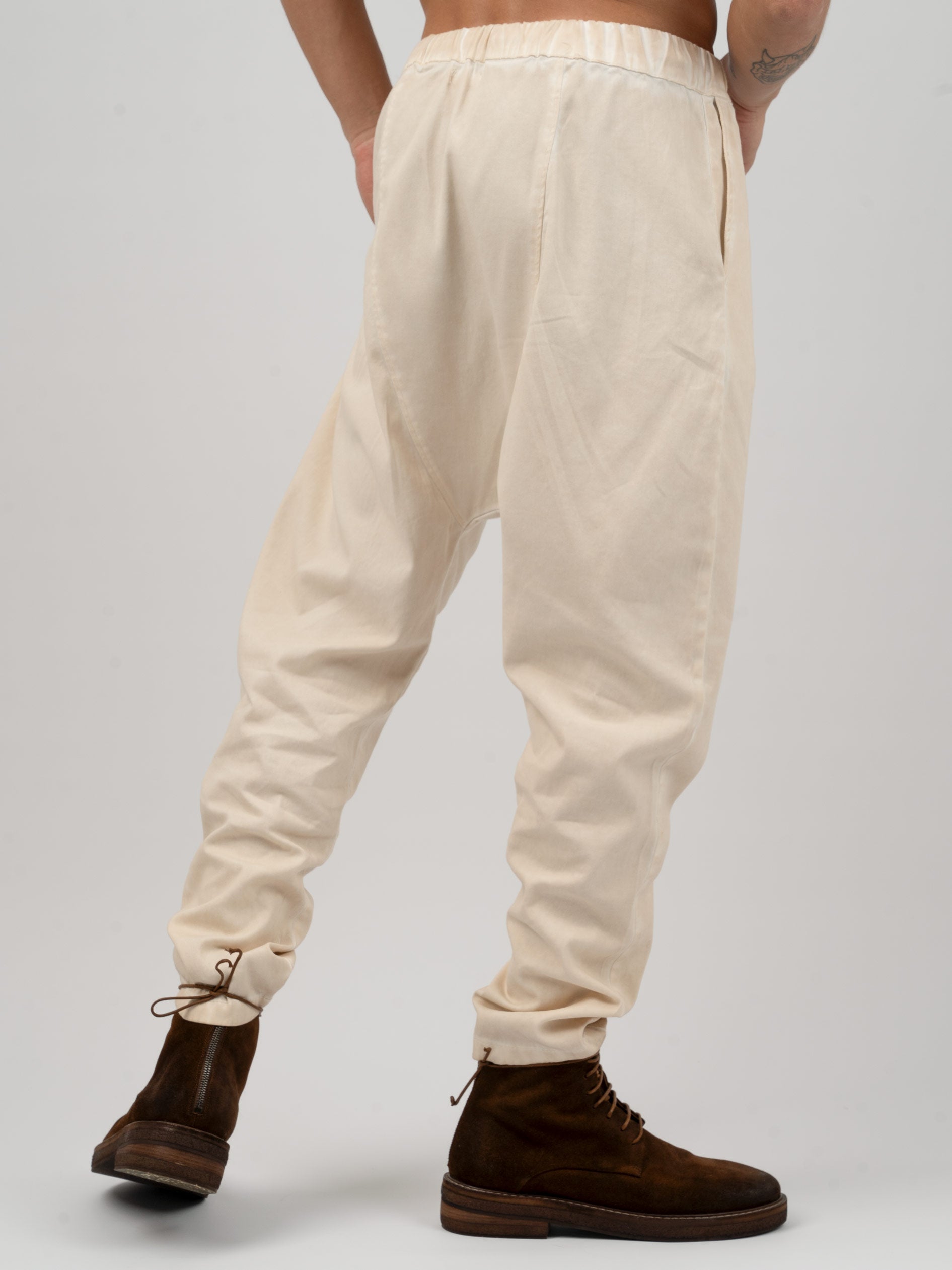 Drop Crotch Drill Cotton Pants - INN7