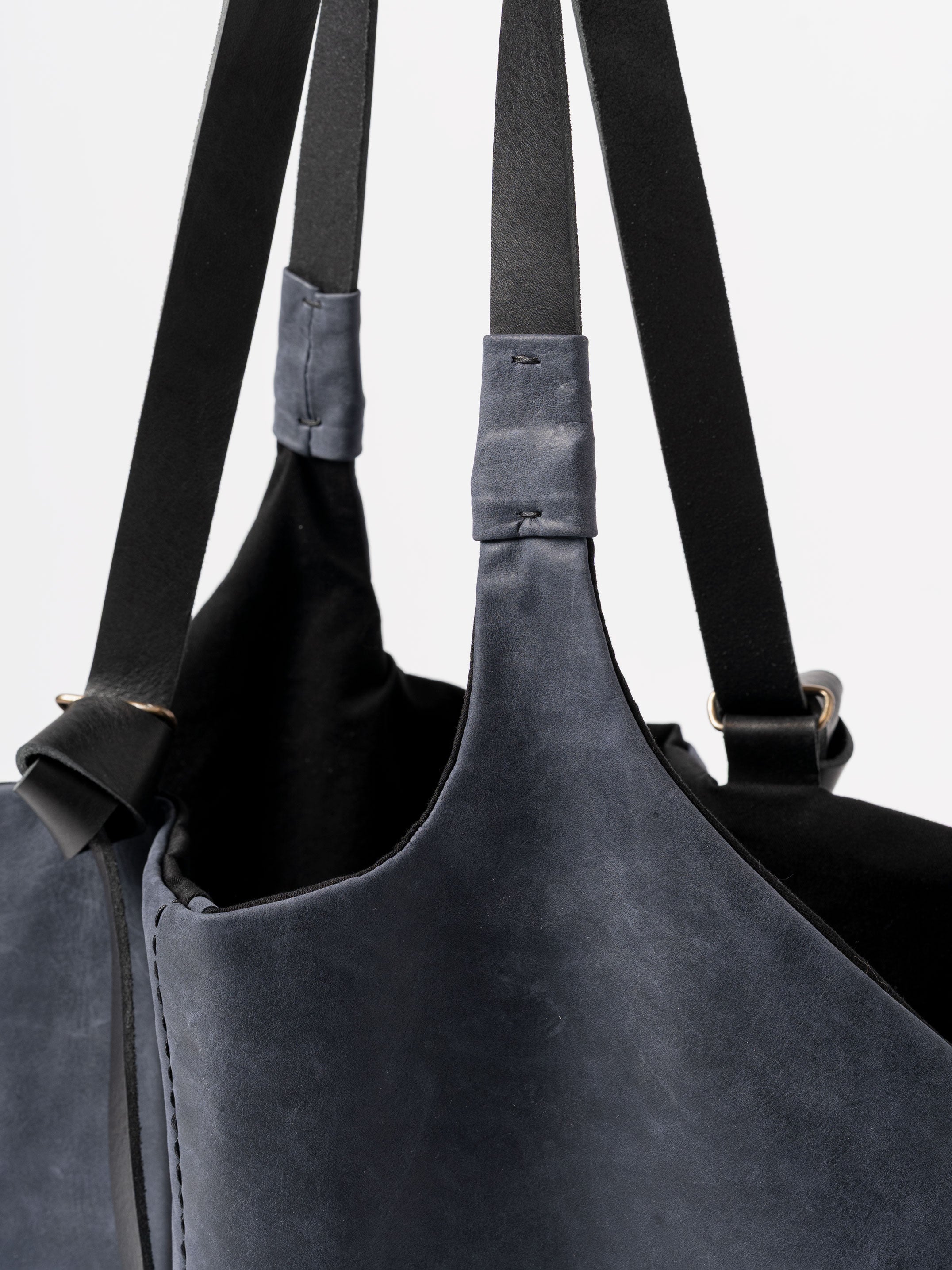 Calfskin and Cotton Shopper