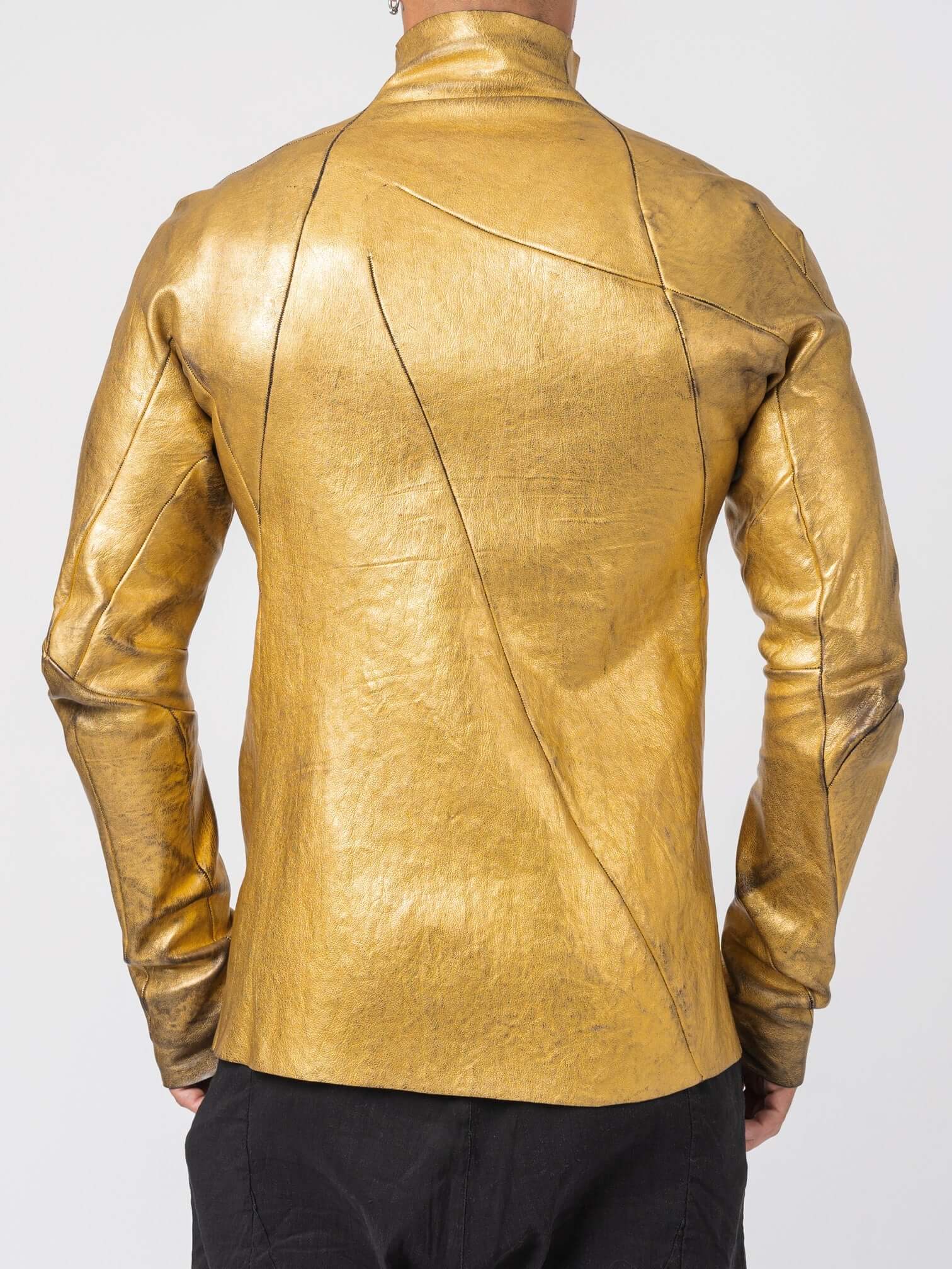 24K Gold Deconstructed Horse Leather Jacket