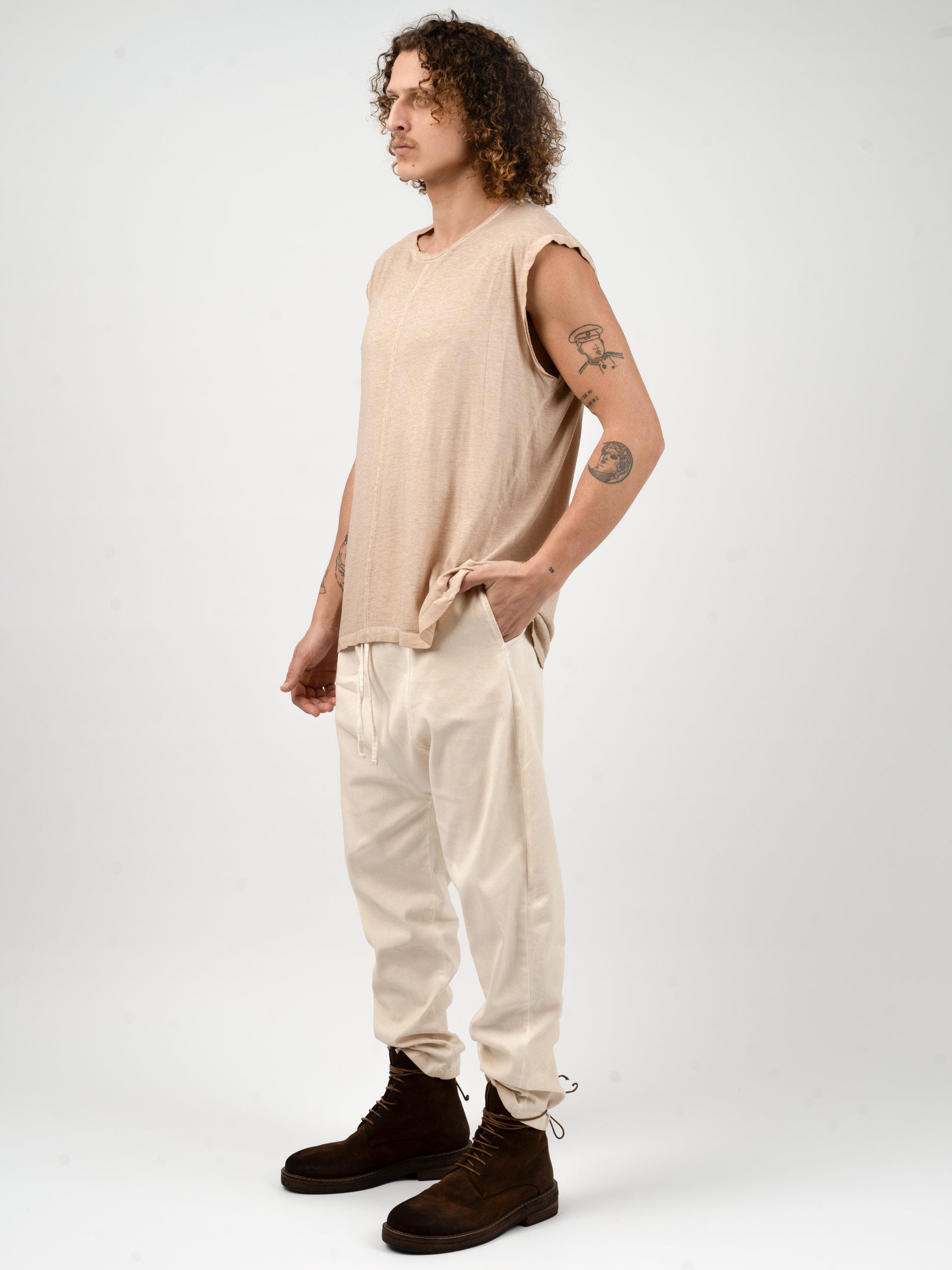 Raw Edge Cotton Tank Top - INN7