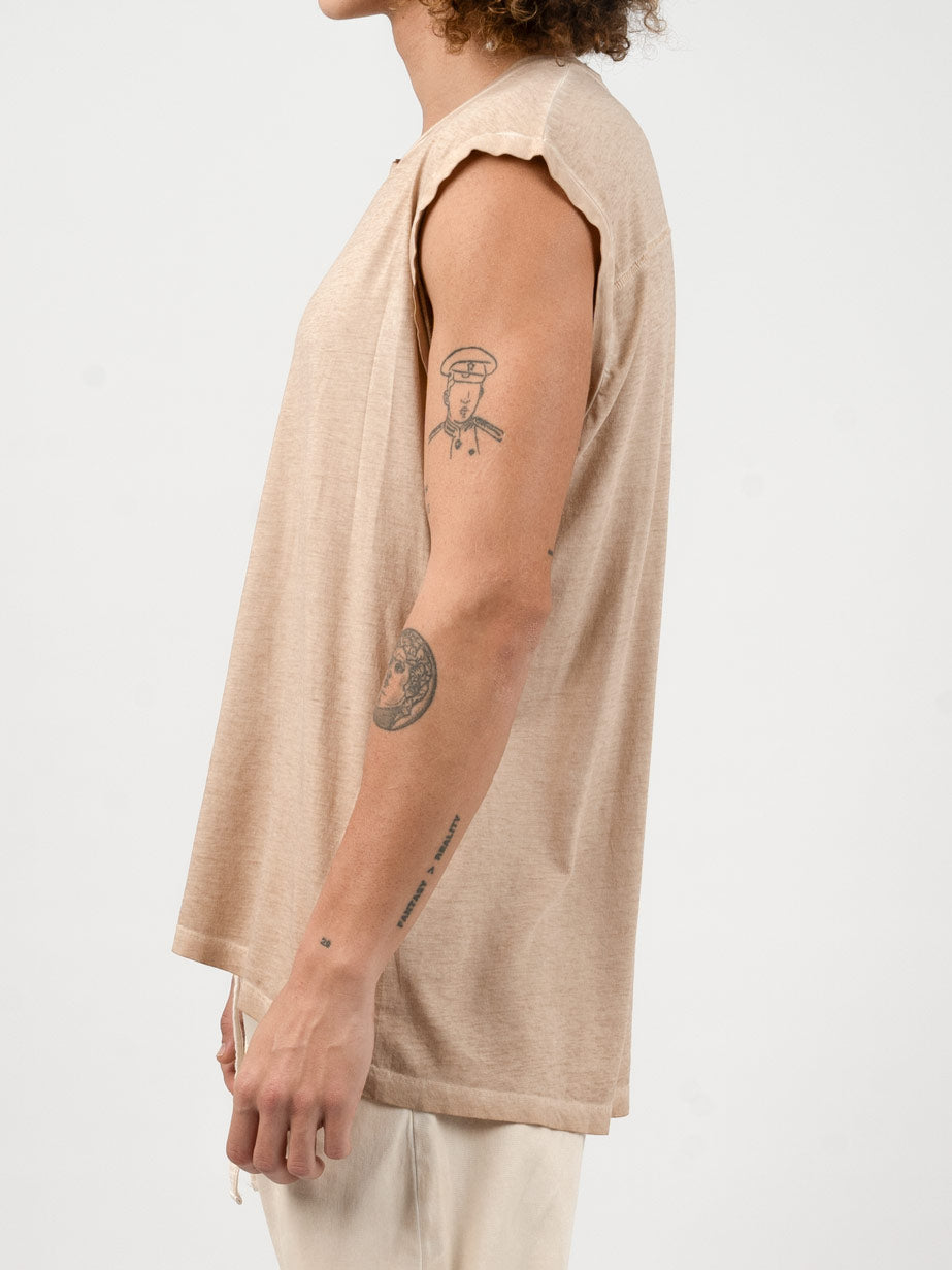 Raw Edge Cotton Tank Top - INN7