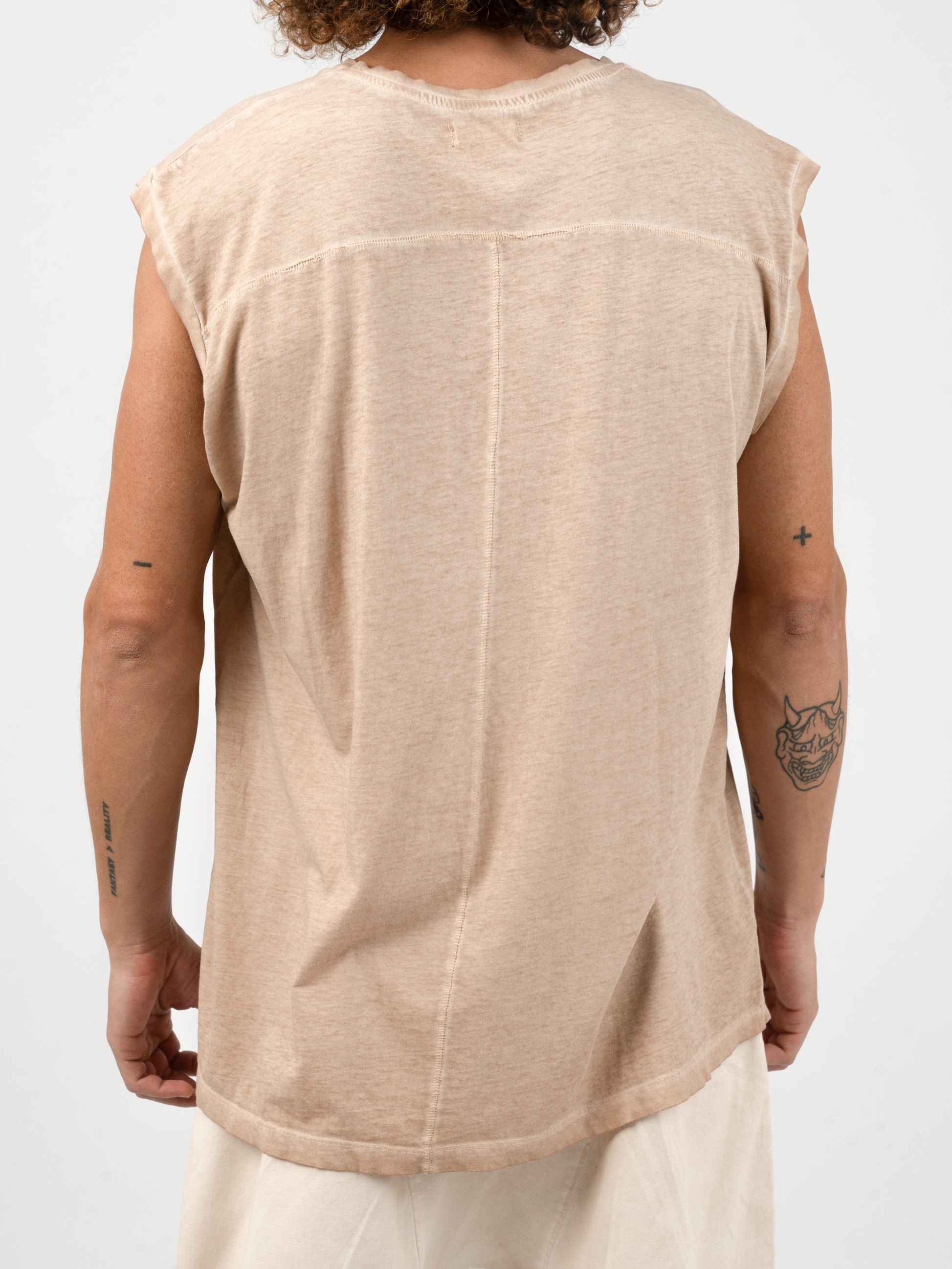 Raw Edge Cotton Tank Top - INN7