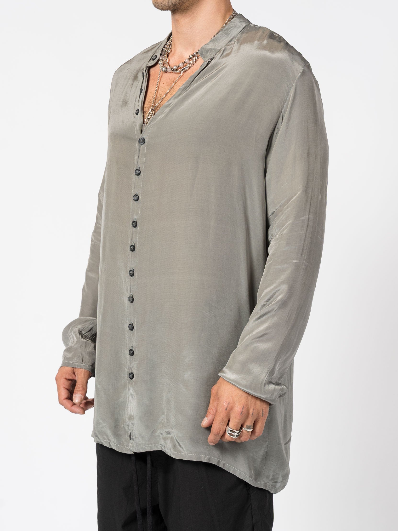 Silk Button-Up Shirt
