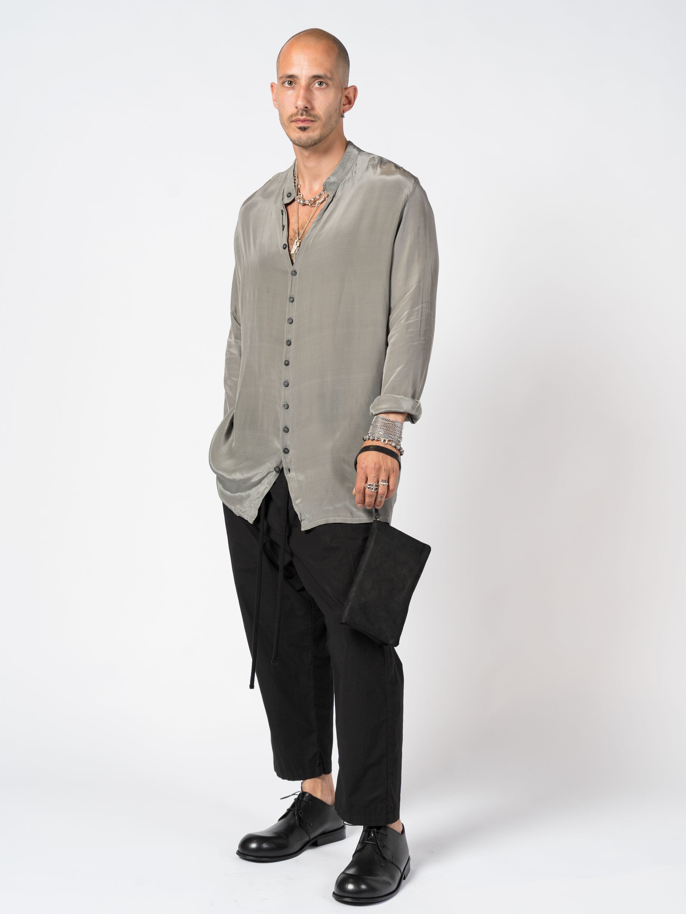 Silk Button-Up Shirt