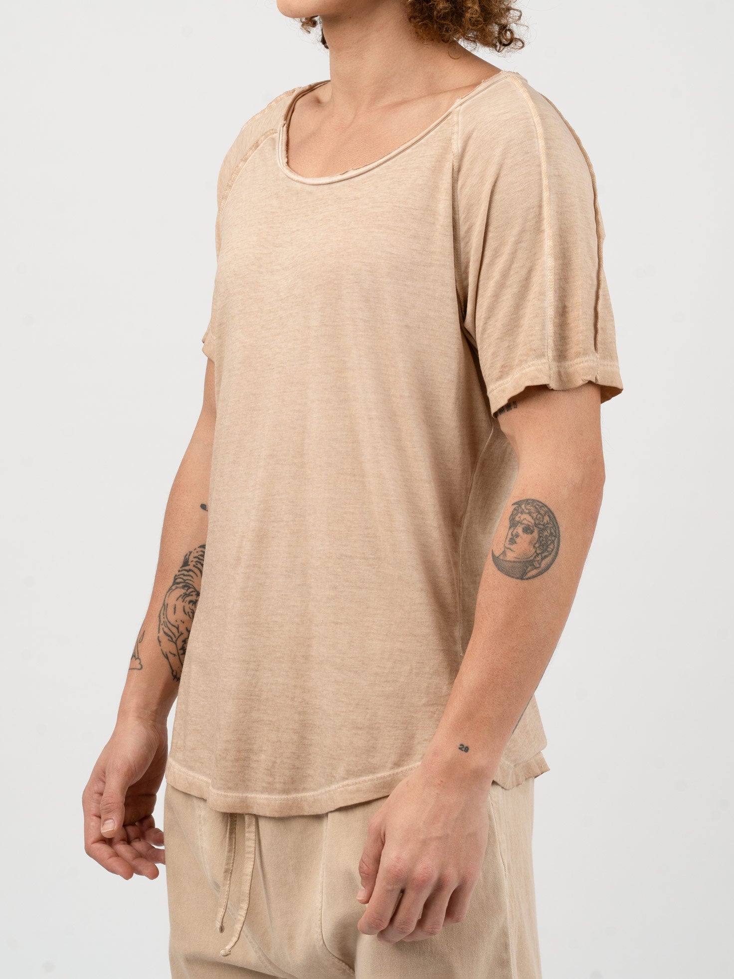 Raw Edge Cotton T-Shirt - INN7