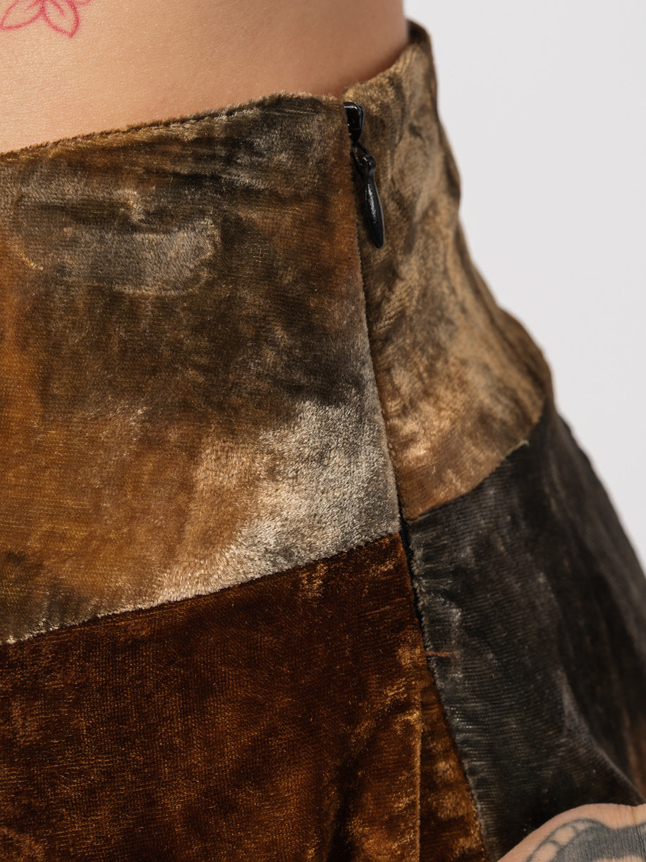 Velvet Wide-Leg Pants