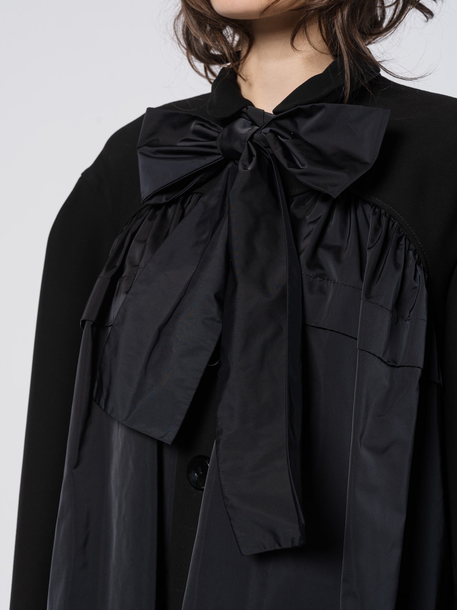 Structured Bow-Detail Layered Top