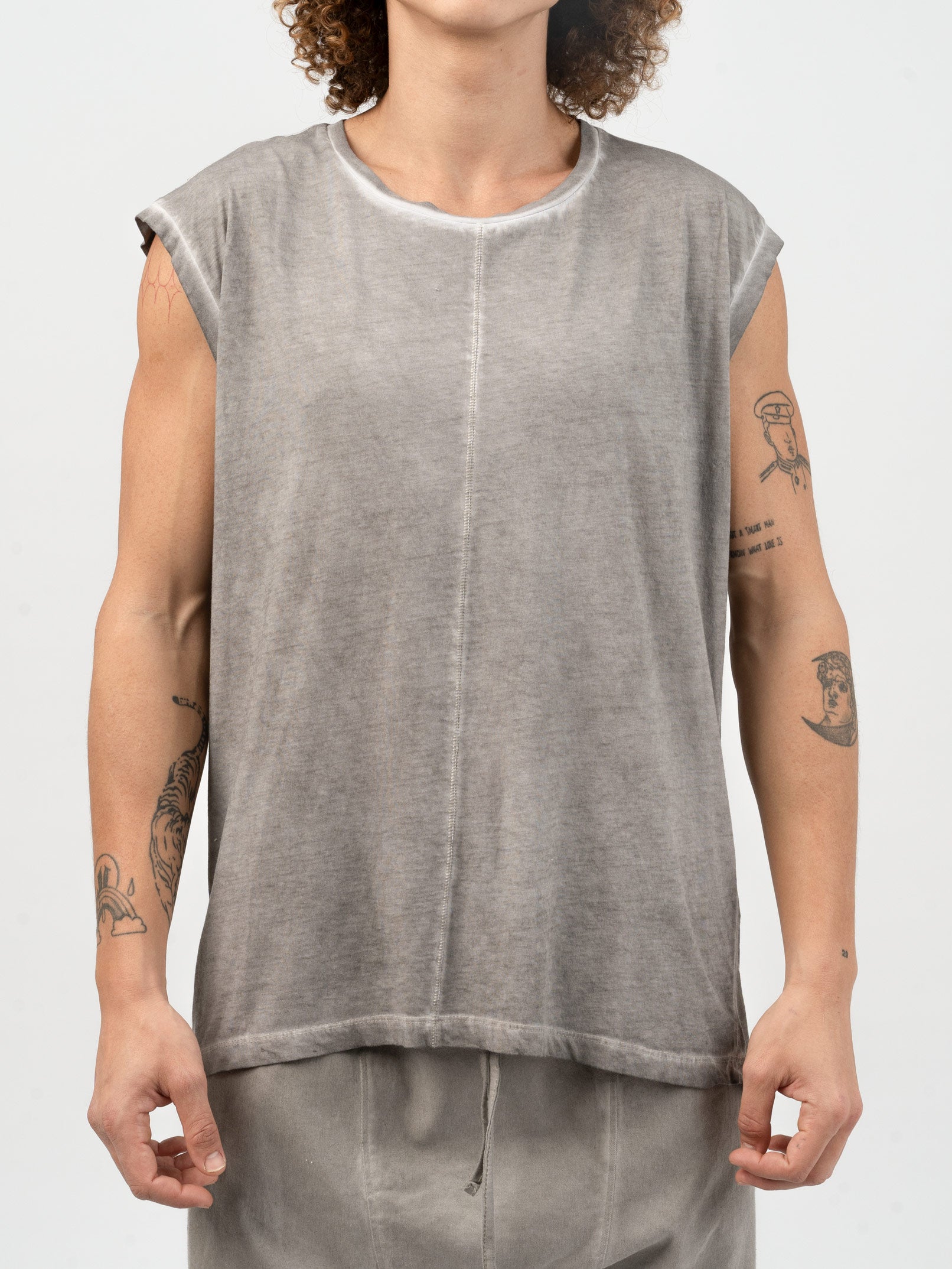 Raw Edge Cotton Tank Top - INN7