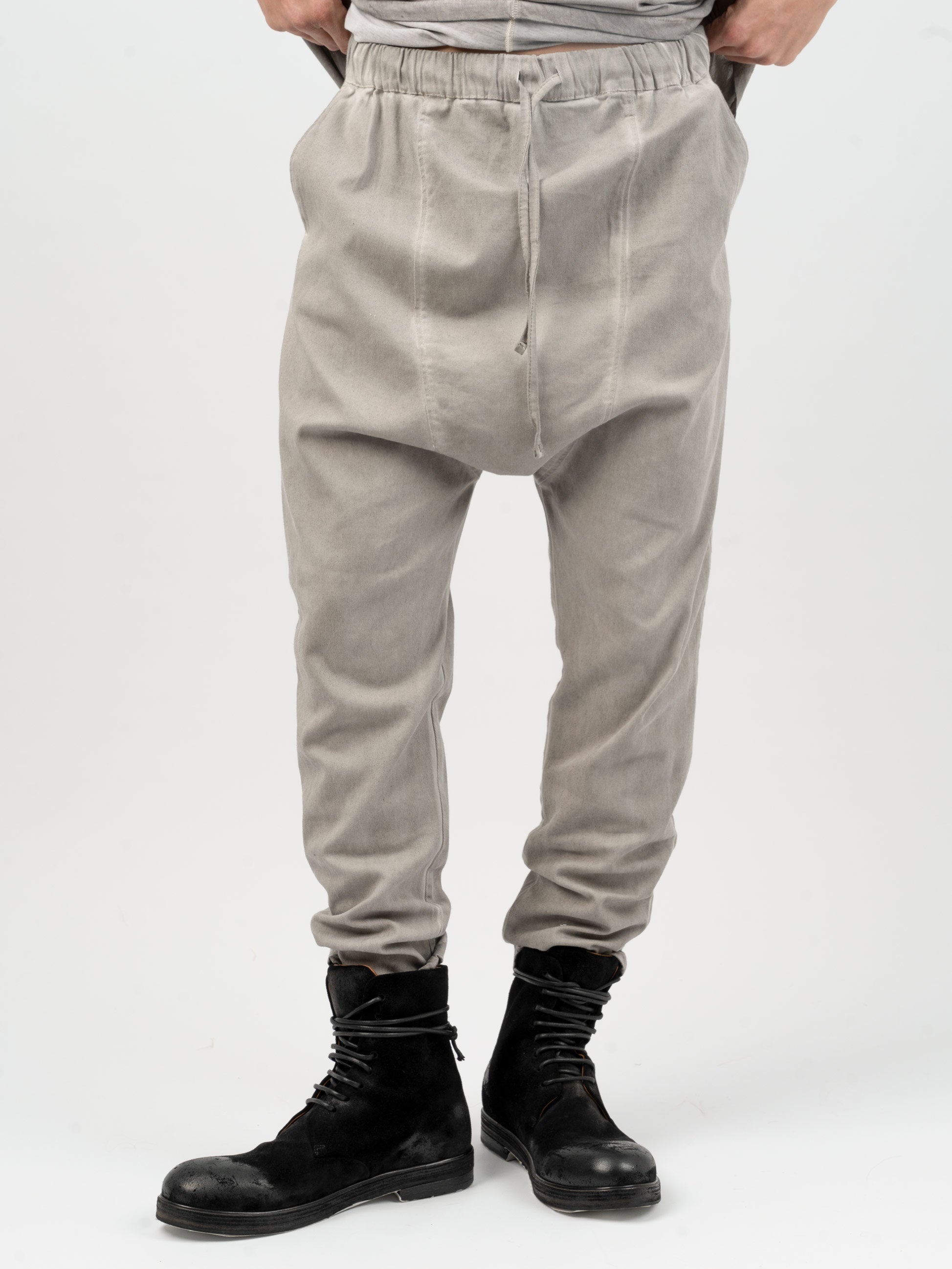 Drop Crotch Drill Cotton Pants - INN7