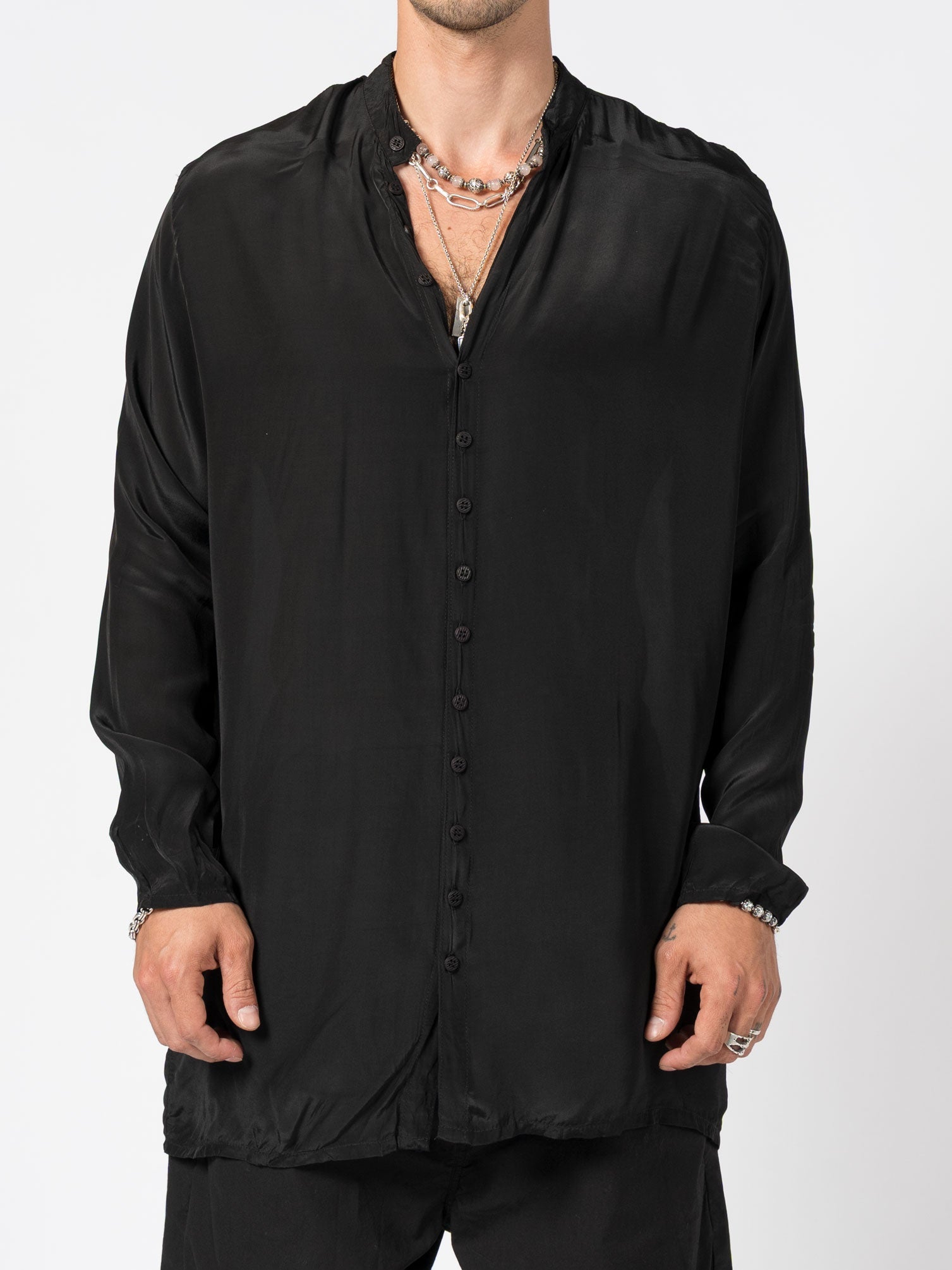 Silk Button-Up Shirt