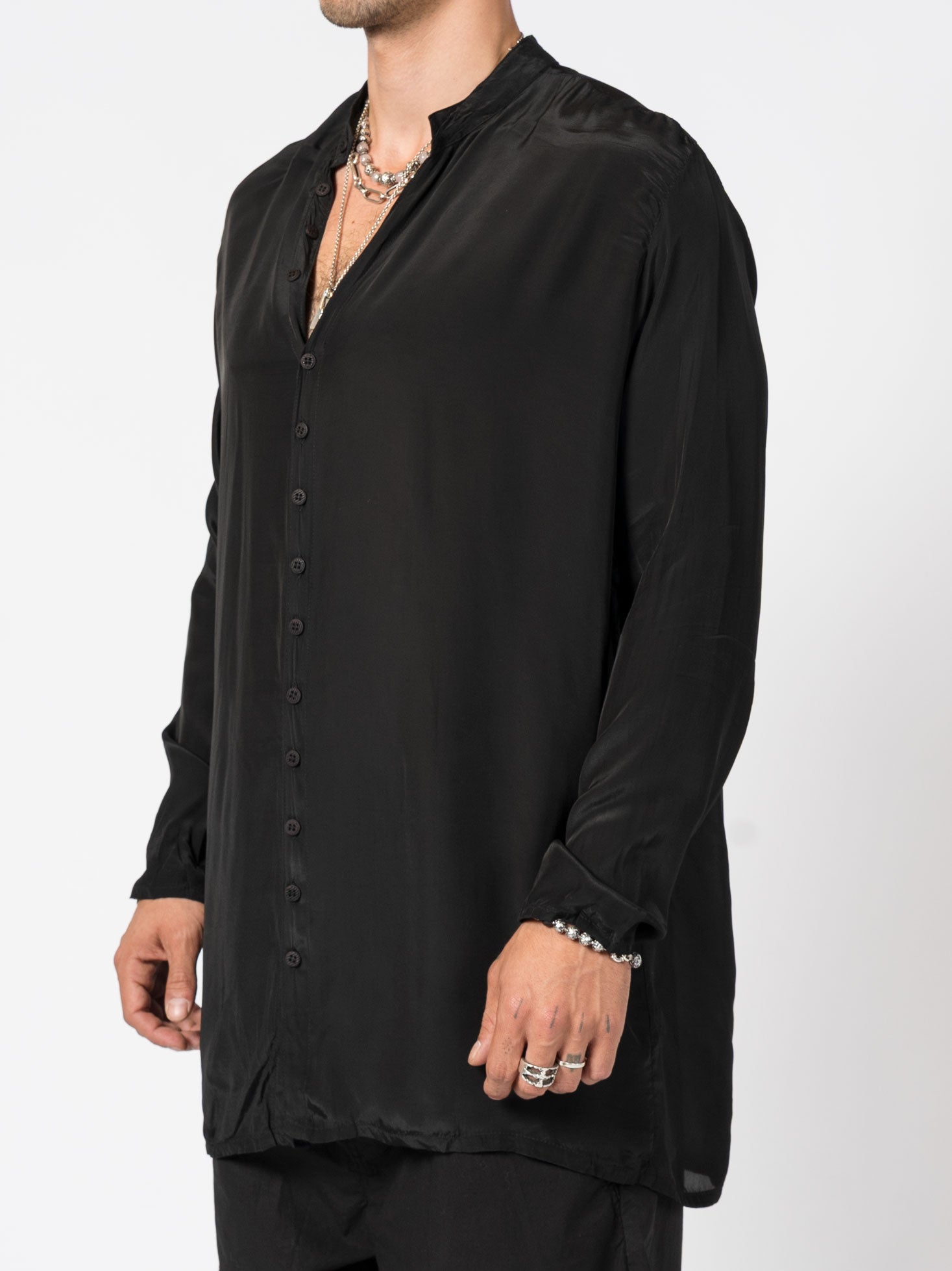 Silk Button-Up Shirt