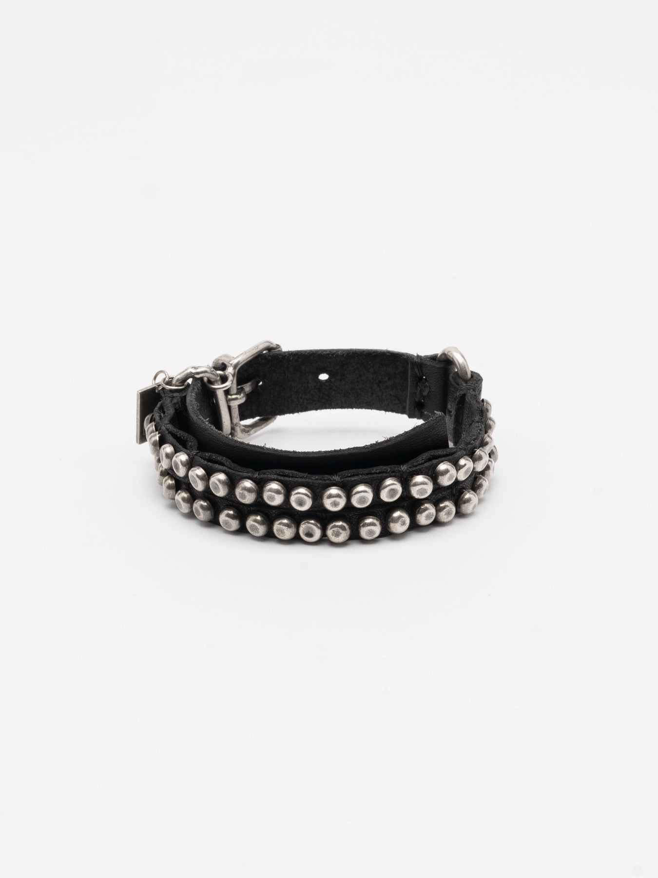 Studded Leather Buckle Bracelet