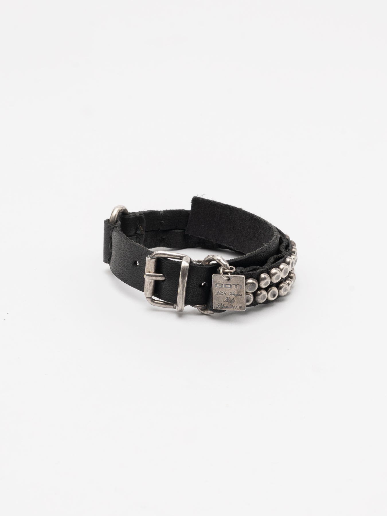 Studded Leather Buckle Bracelet