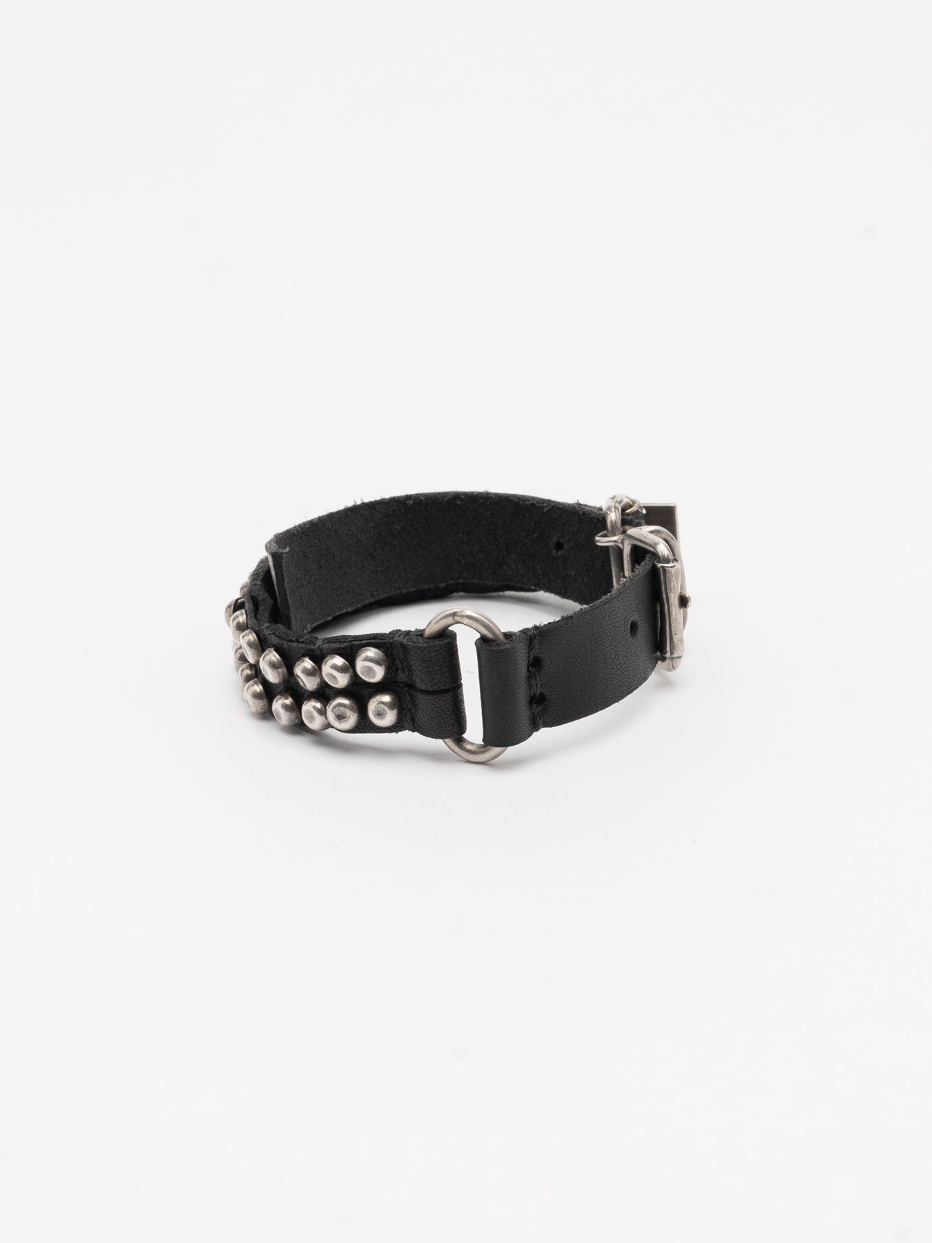 Studded Leather Buckle Bracelet