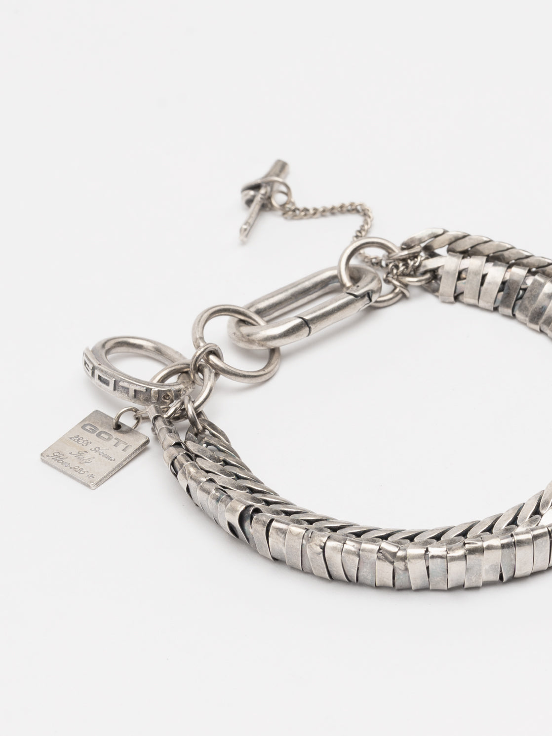 Twisted Silver Link Bracelet