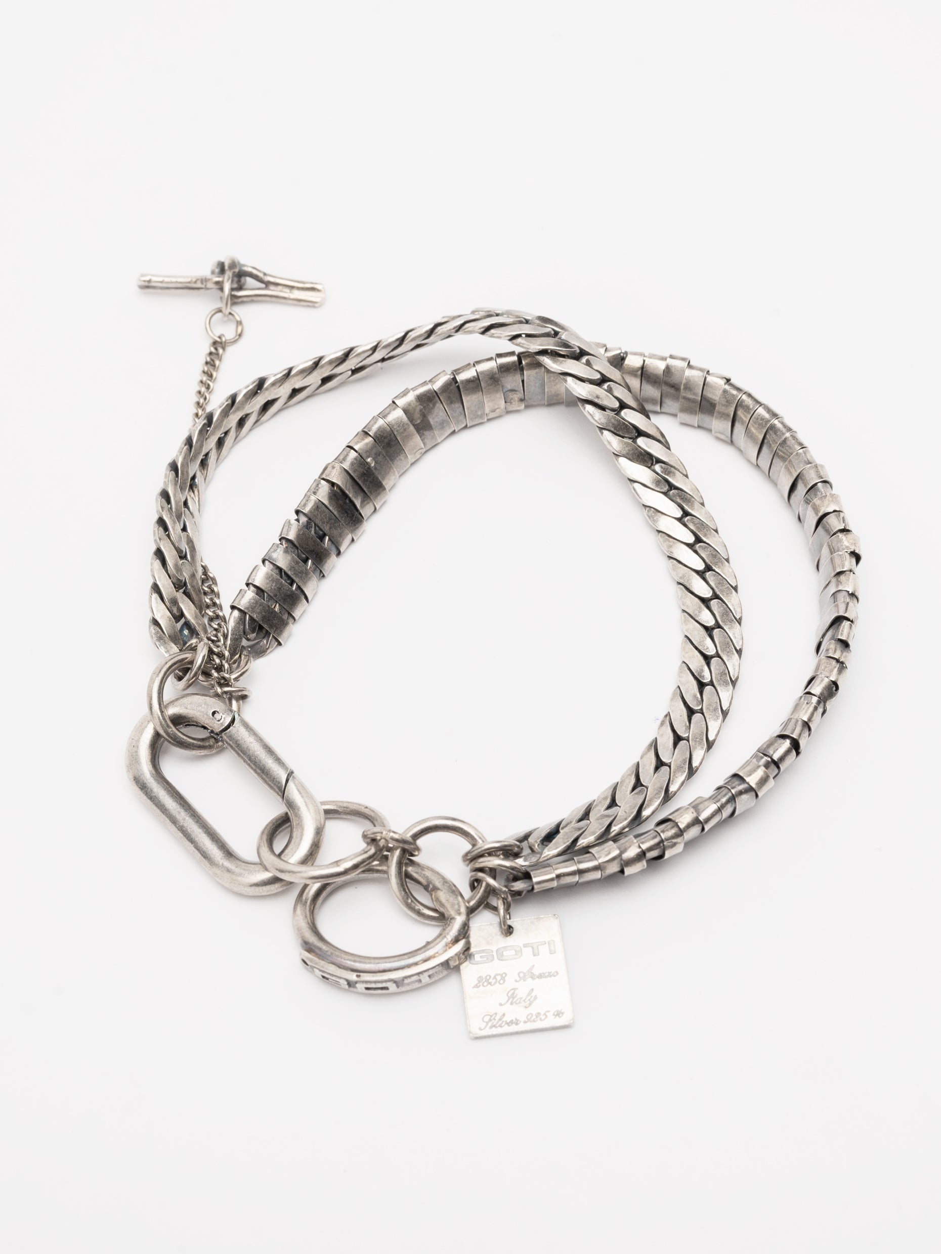 Twisted Silver Link Bracelet