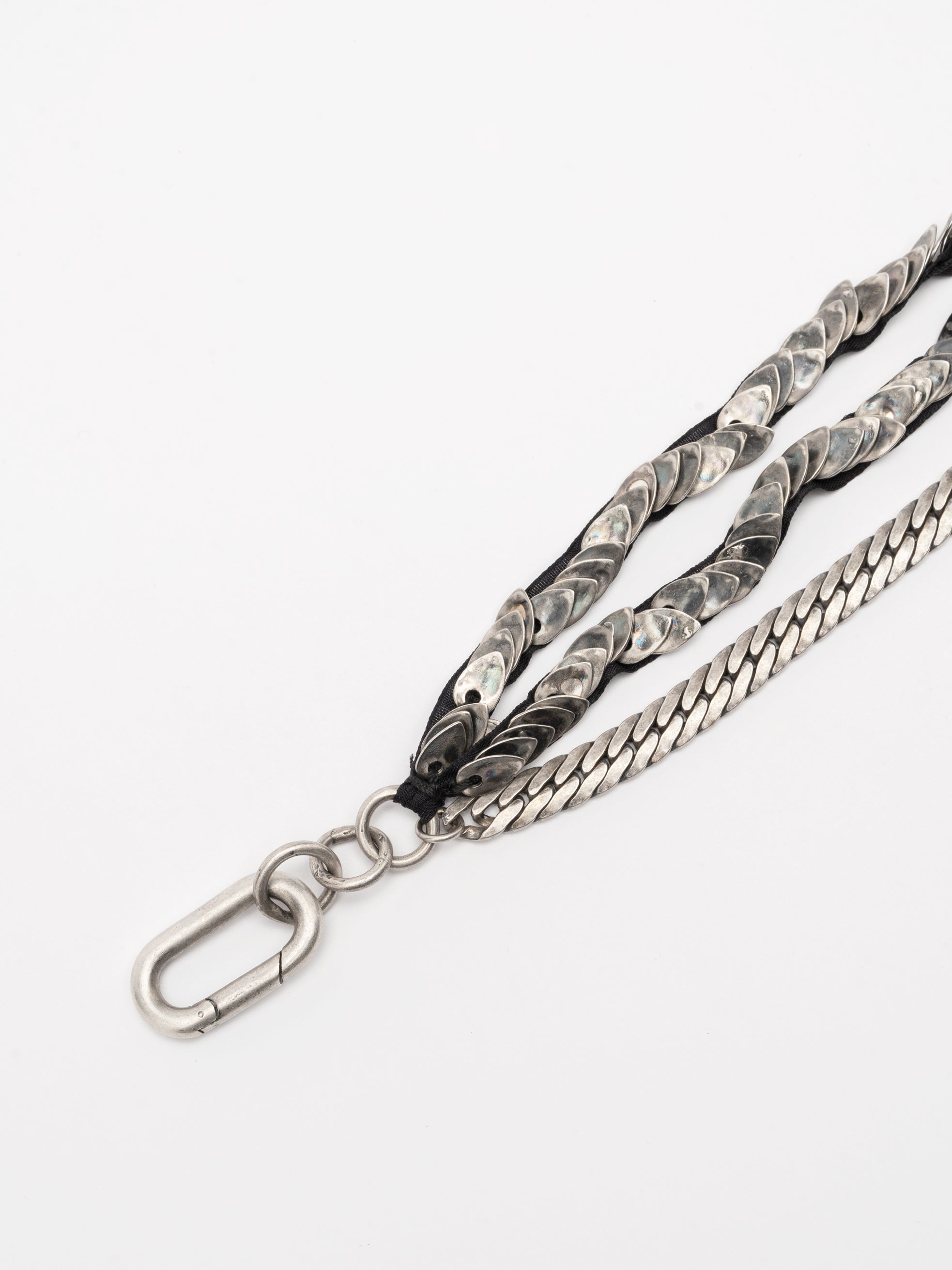 Layered Silver and Leather Bracelet
