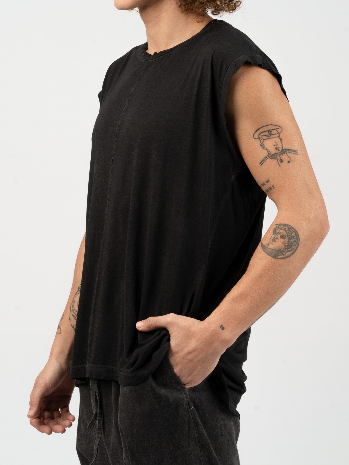 Raw Edge Cotton Tank Top - INN7