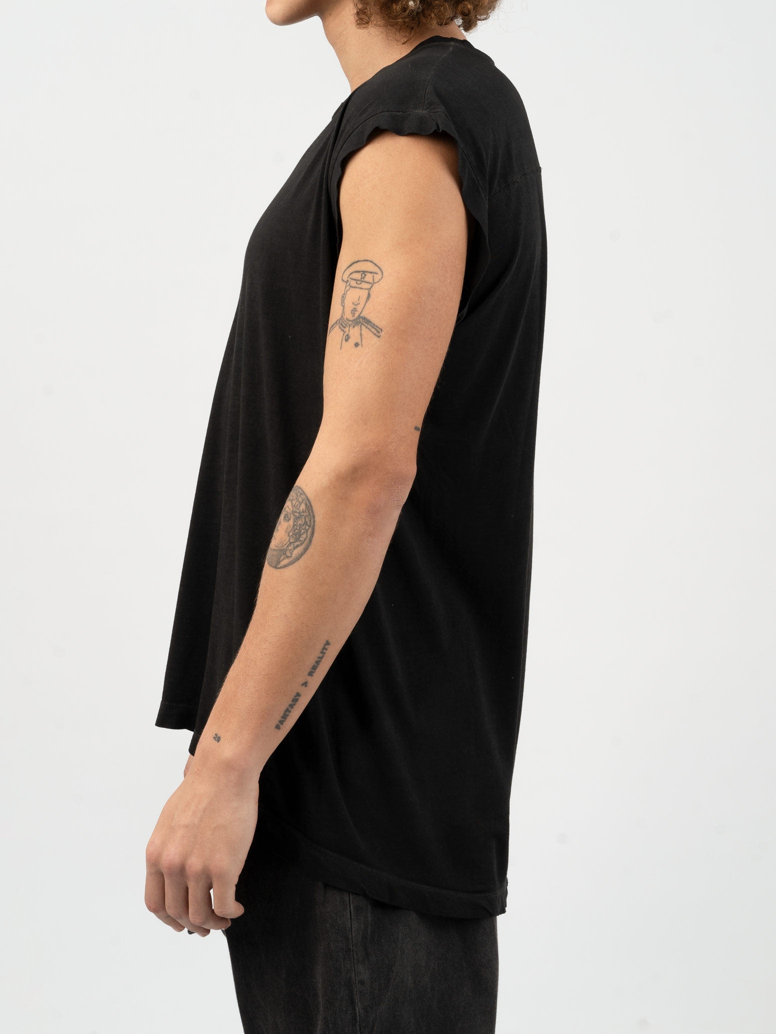 Raw Edge Cotton Tank Top - INN7