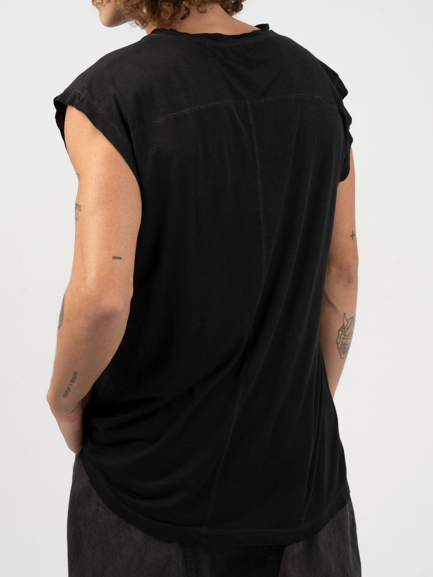 Raw Edge Cotton Tank Top - INN7