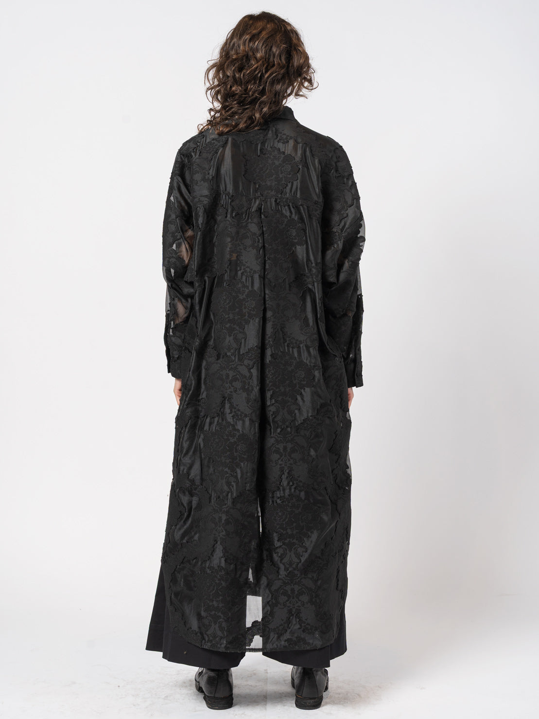 Jacquard Patchwork Long Jacket