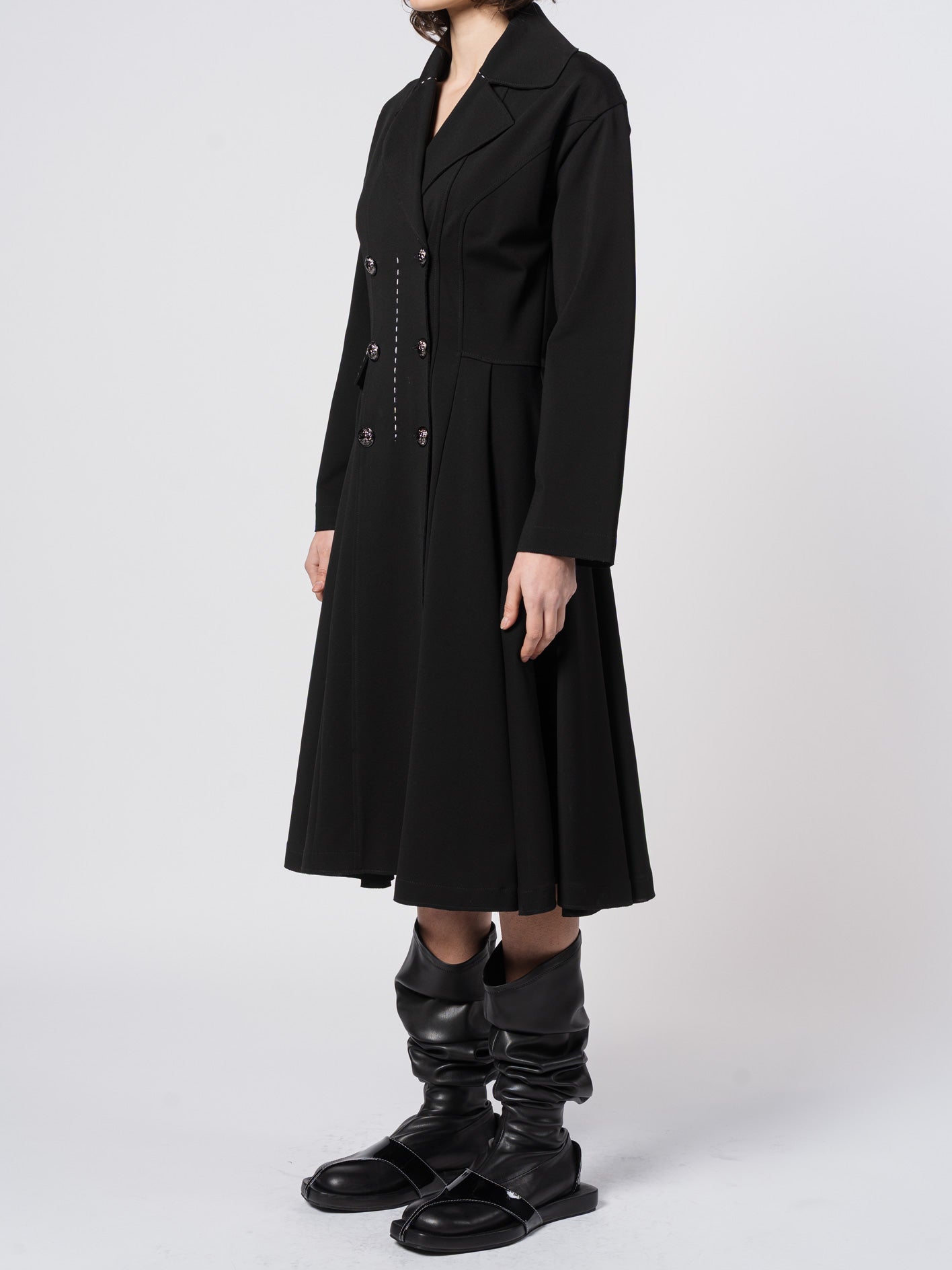 Seamed Long Tailored Coat
