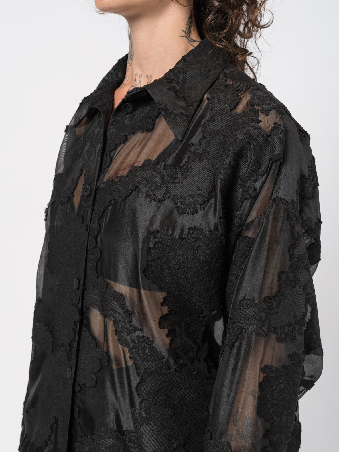 Jacquard Patchwork Long Jacket