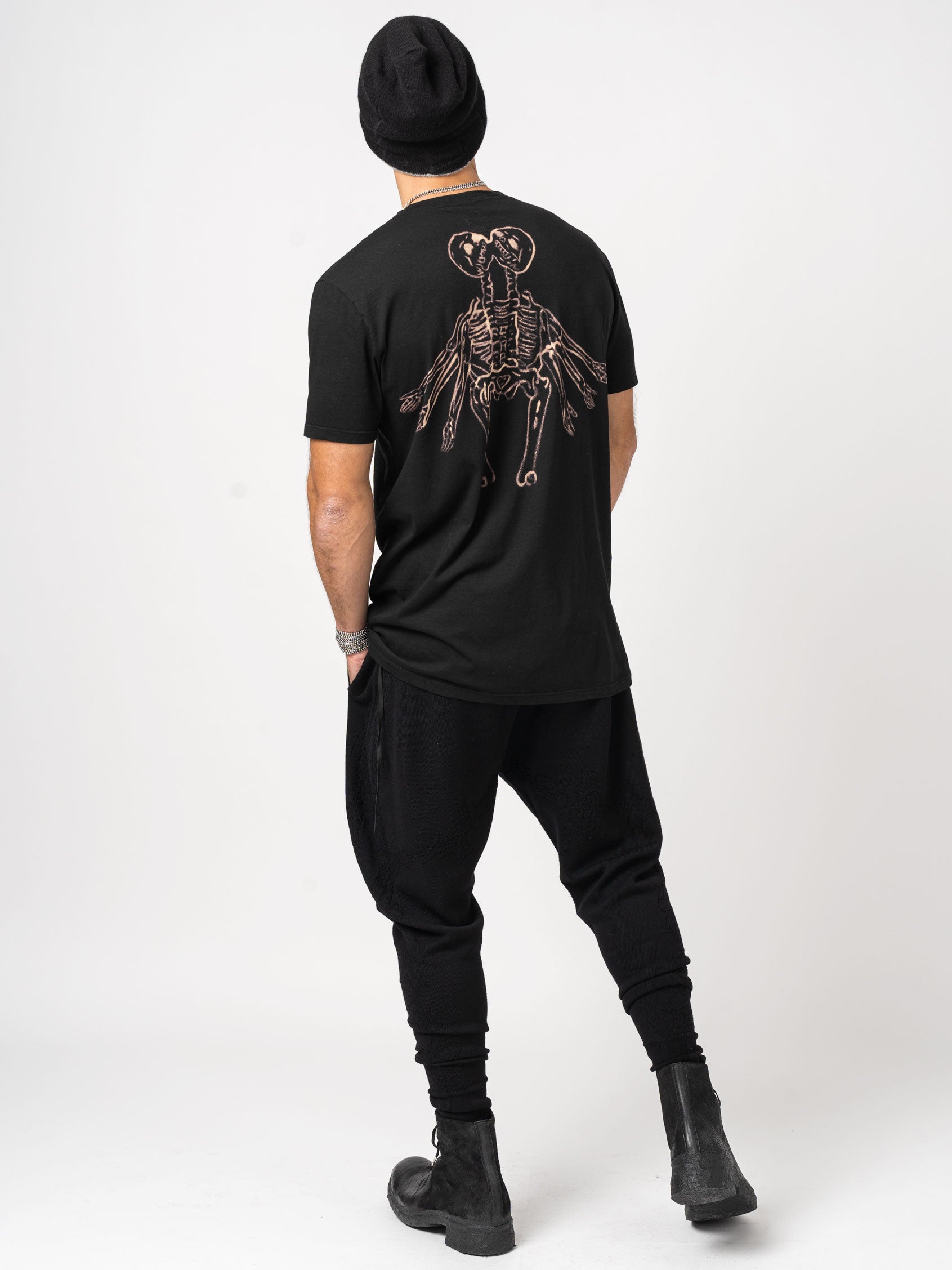 Handmade Skeleton Print T-Shirt - INN7