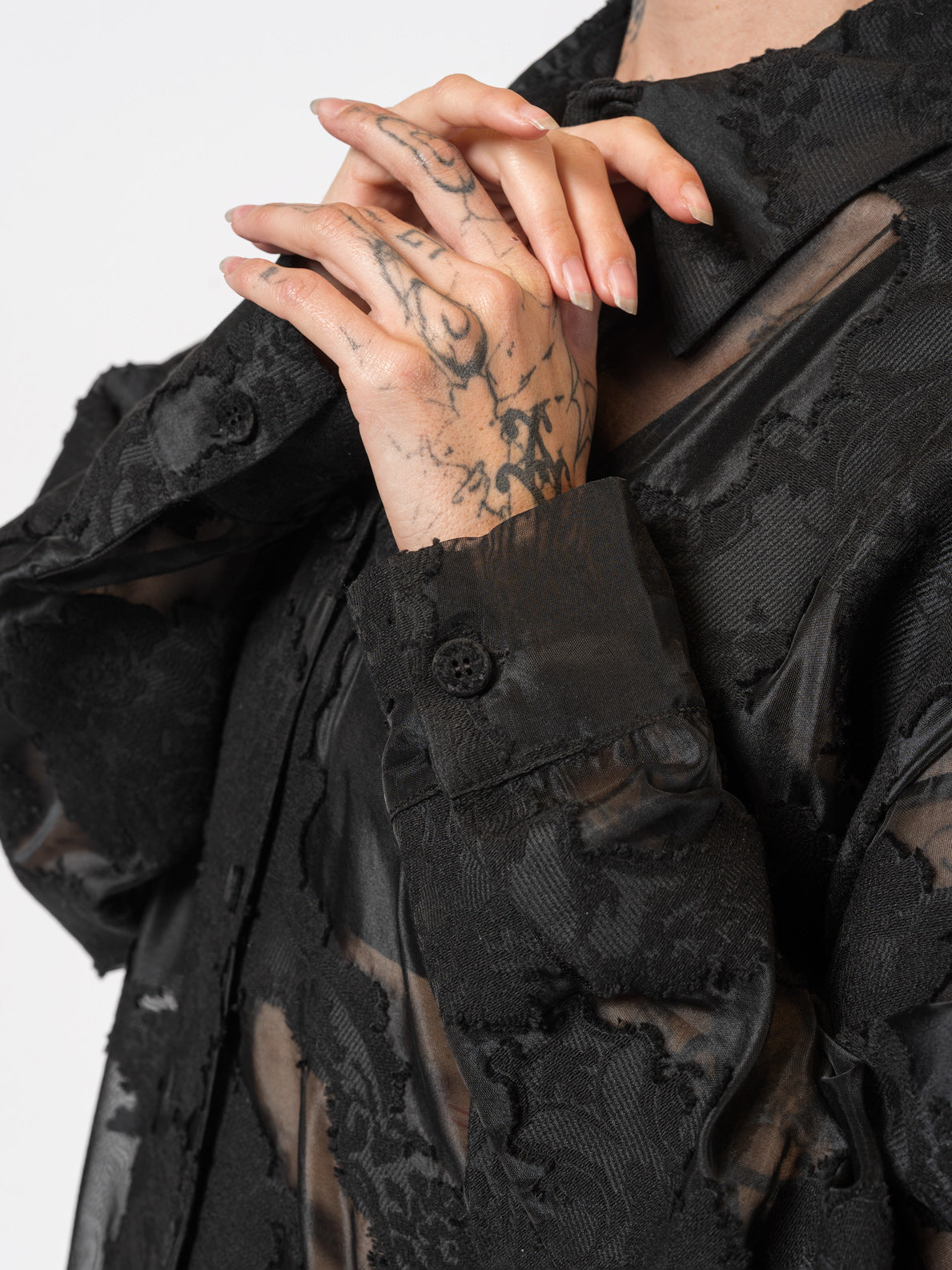 Jacquard Patchwork Long Jacket