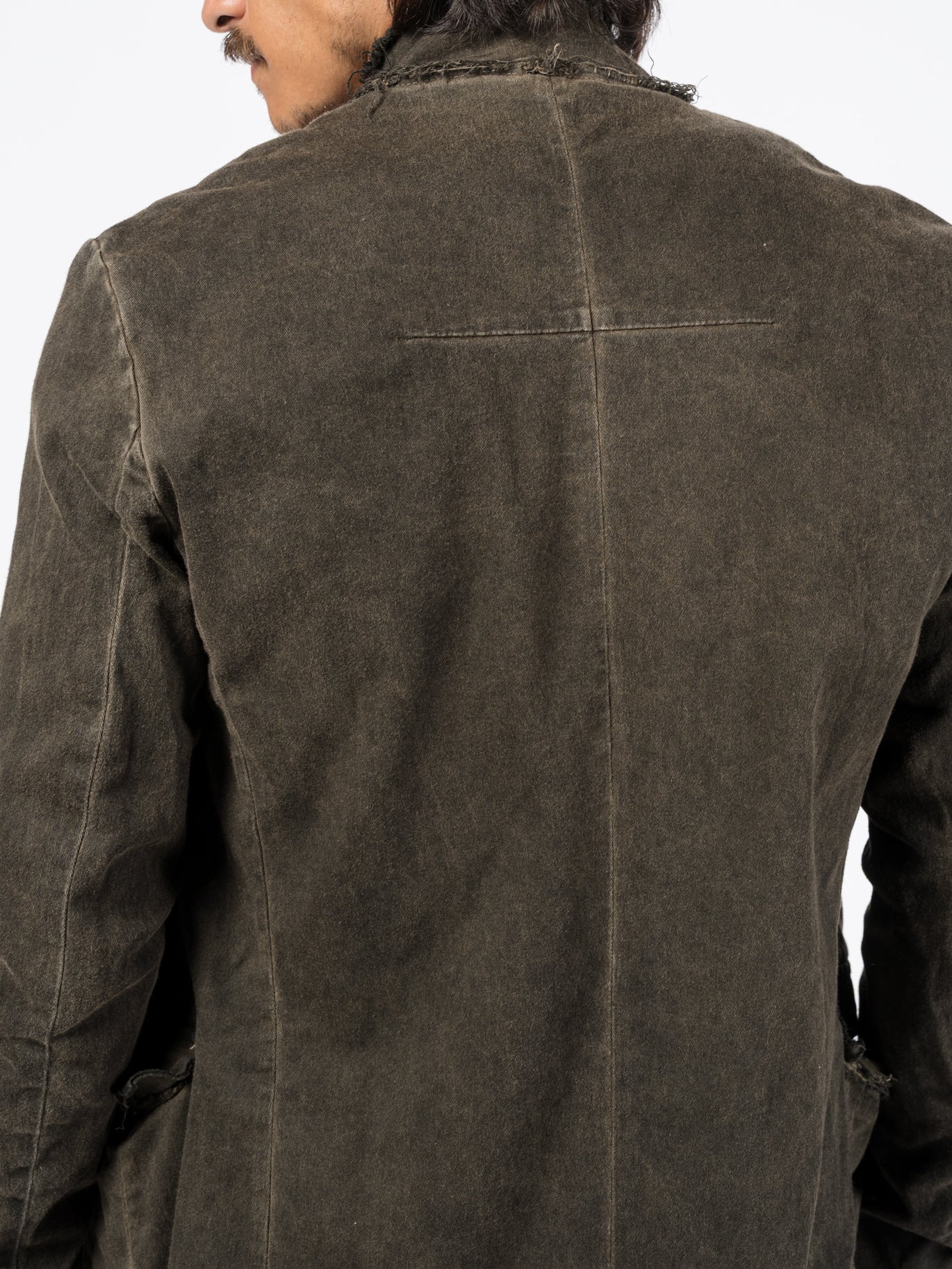 Washed Cotton Long Buttoned Coat - INN7