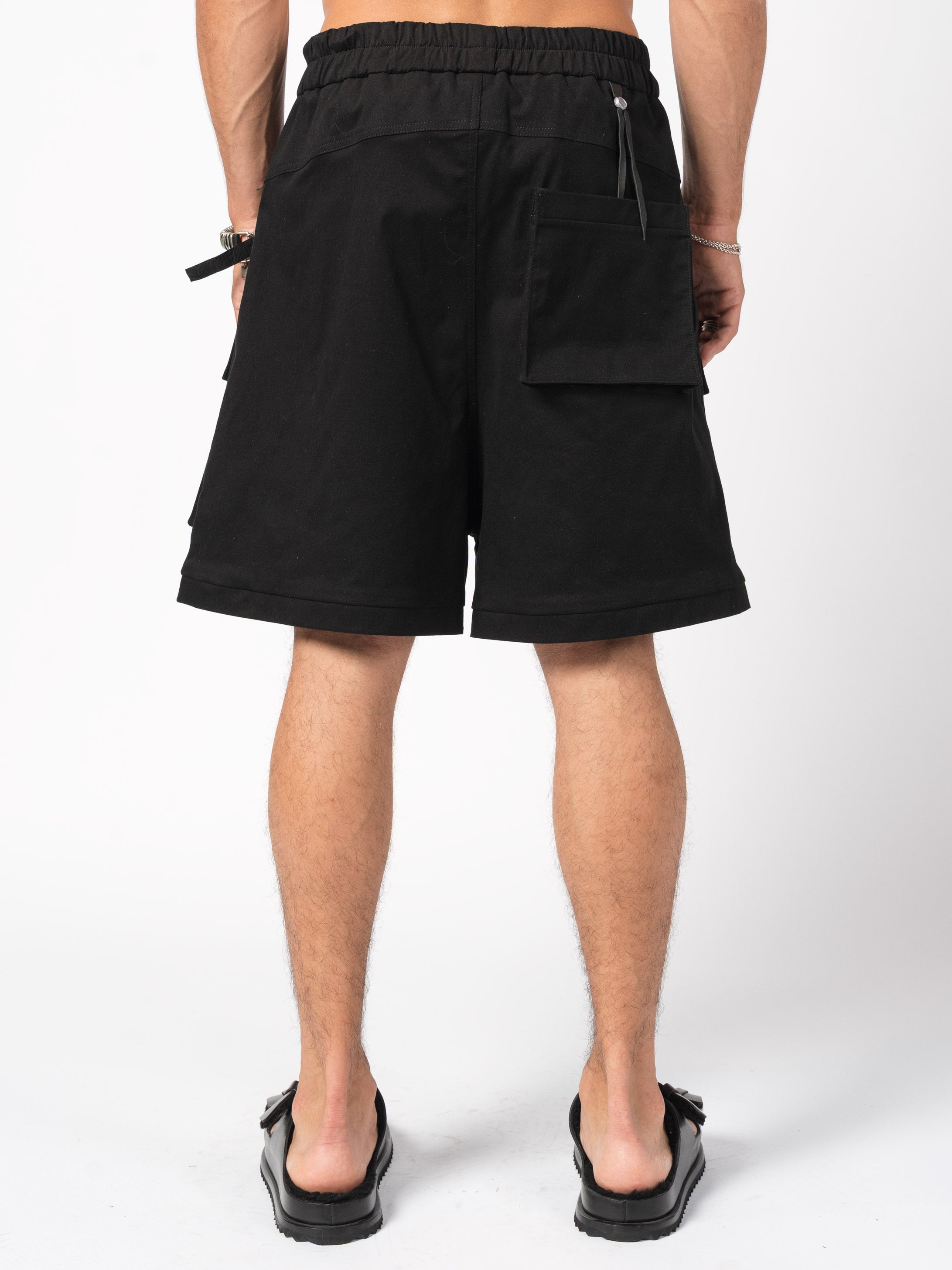 Wide-Leg Cargo Shorts