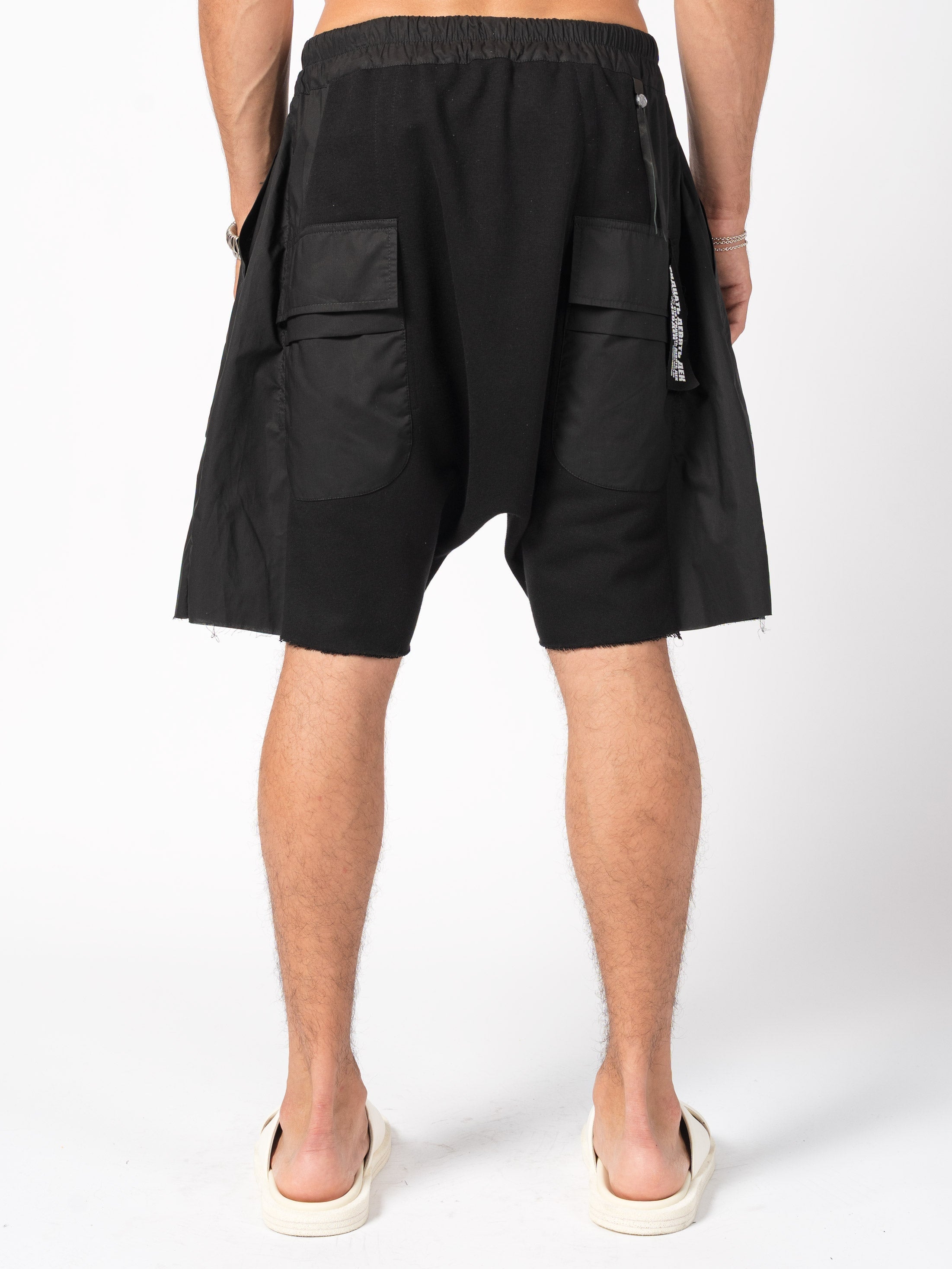 Cargo Shorts with Raw Hem