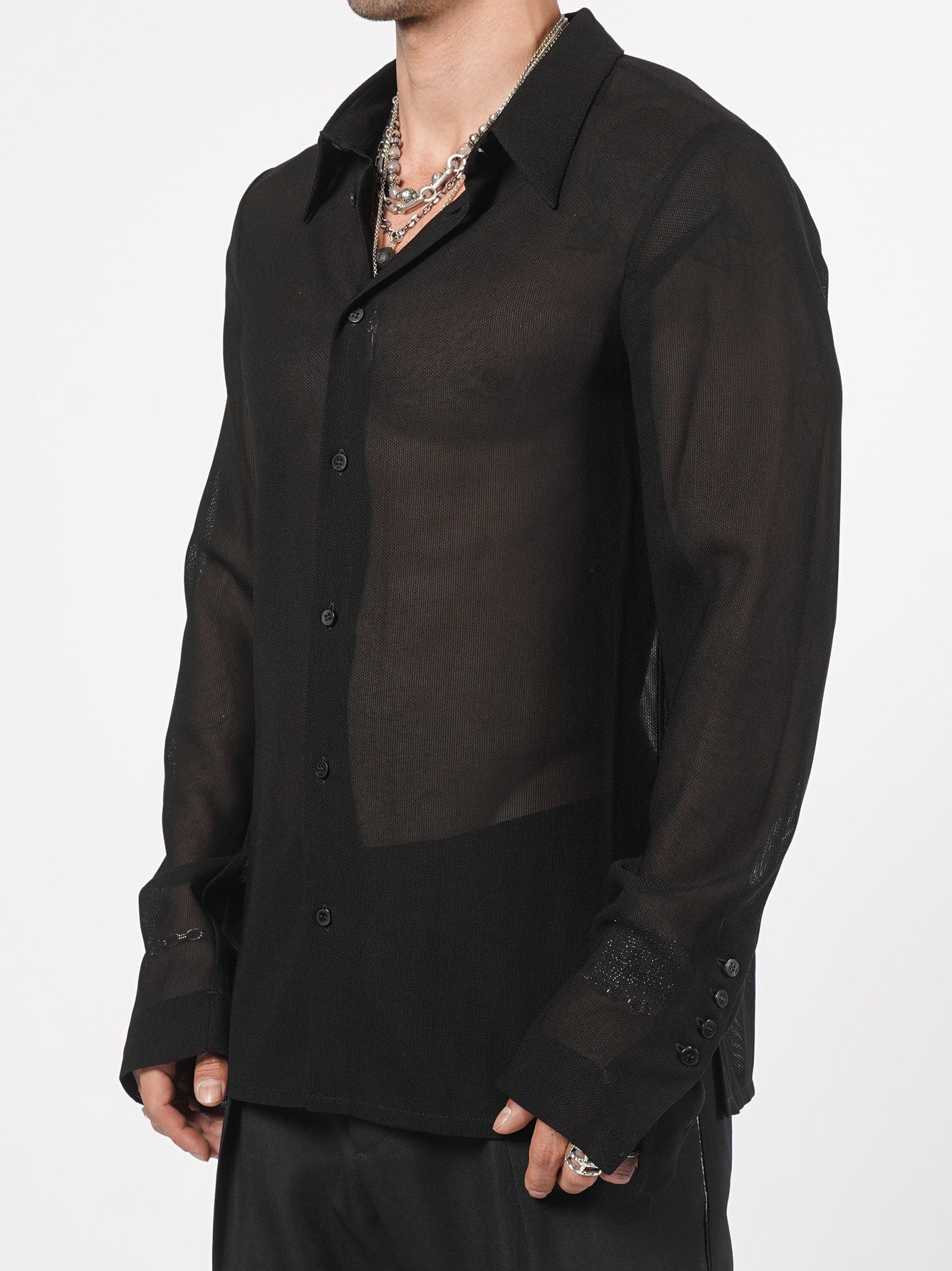 Sheer Textured Shirt - INN7