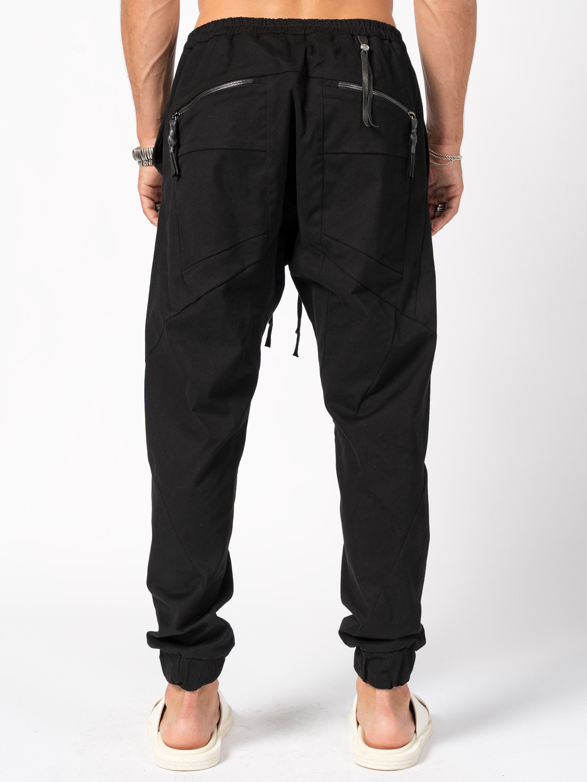 Tapered Cotton Blend Pants