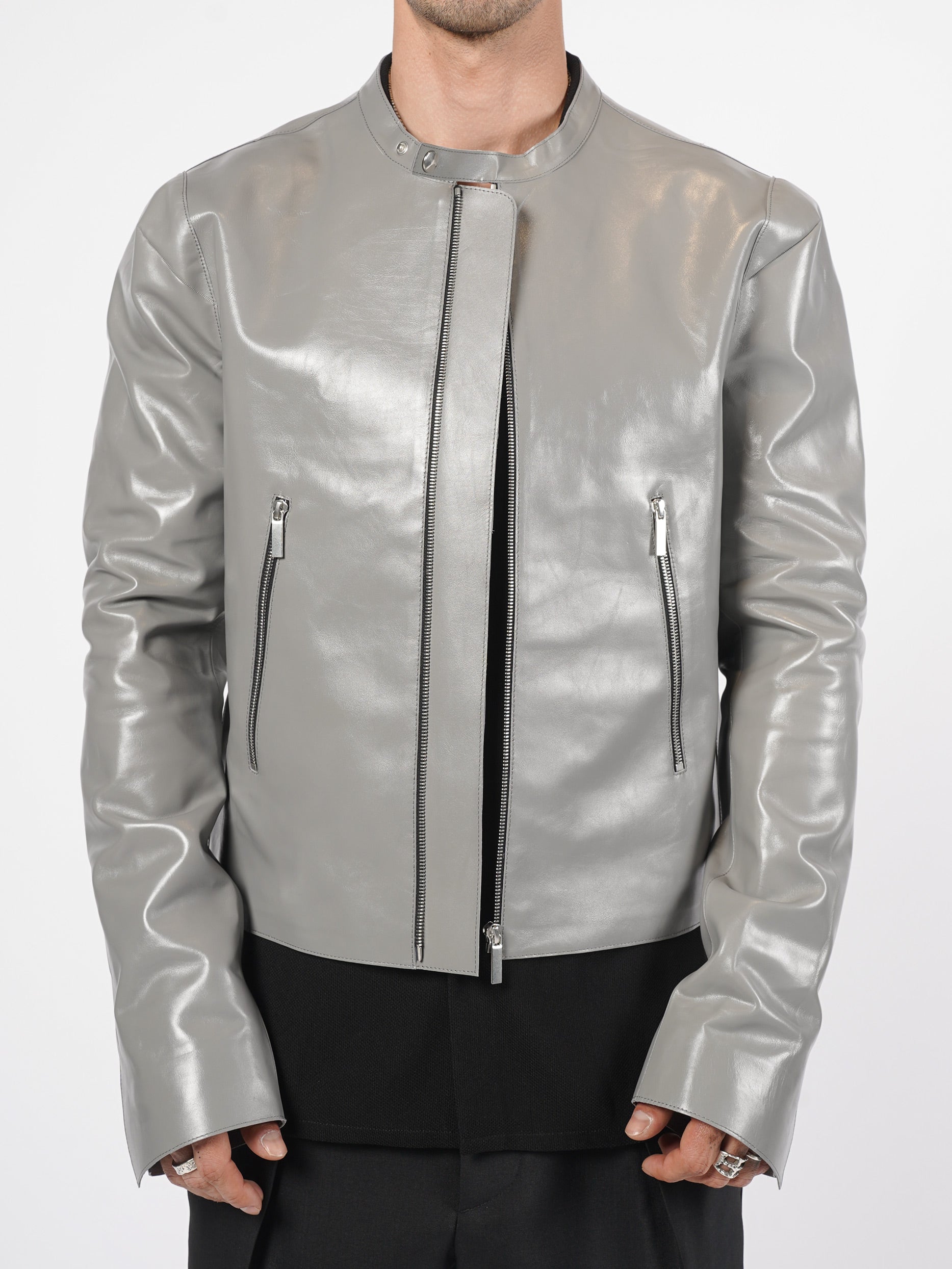 Zip Leather Jacket - INN7