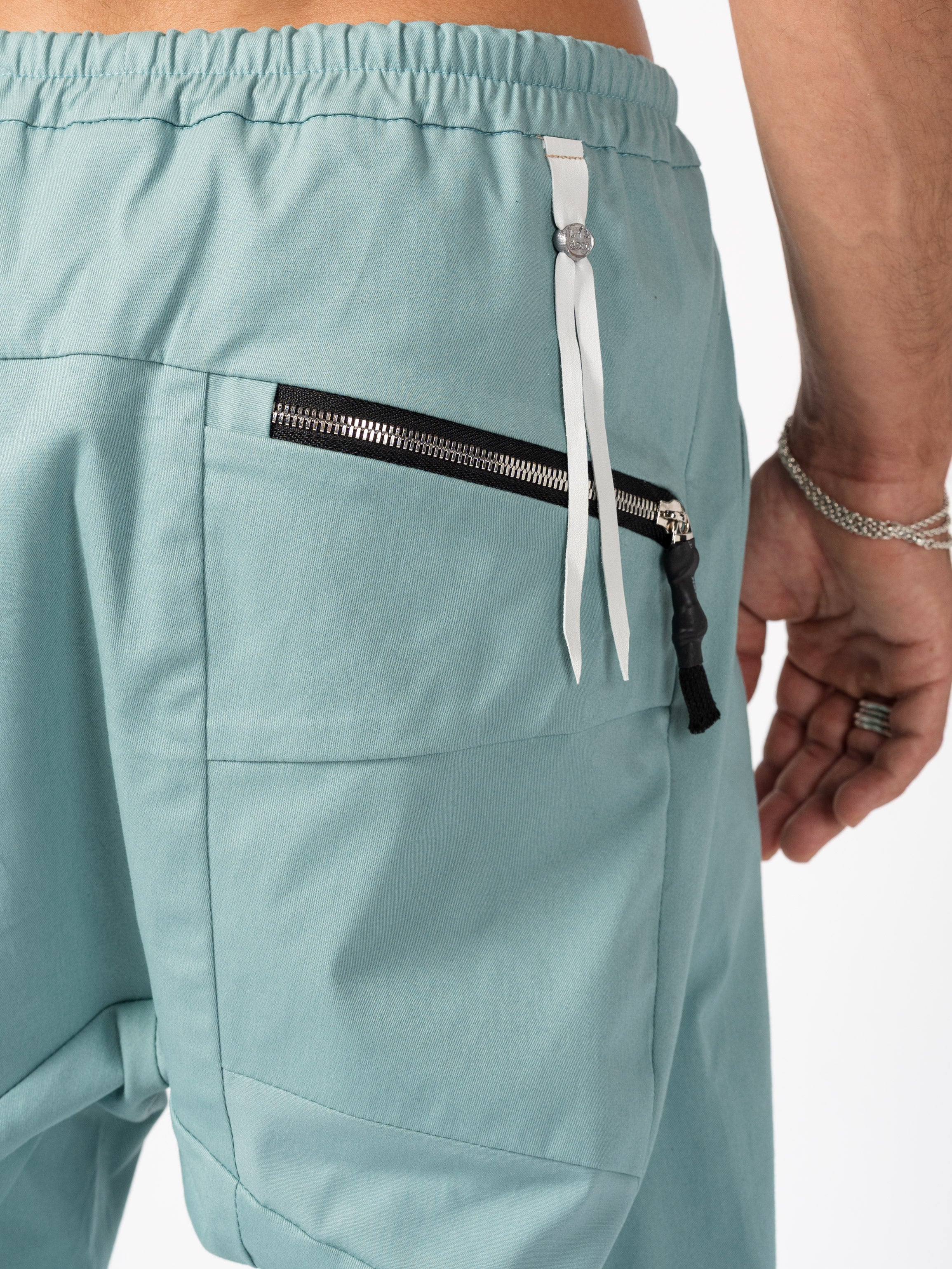 Tapered Cotton Blend Pants